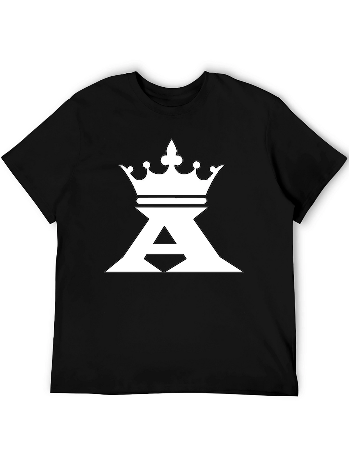 King Crown A Graphic Print Black T-Shirt