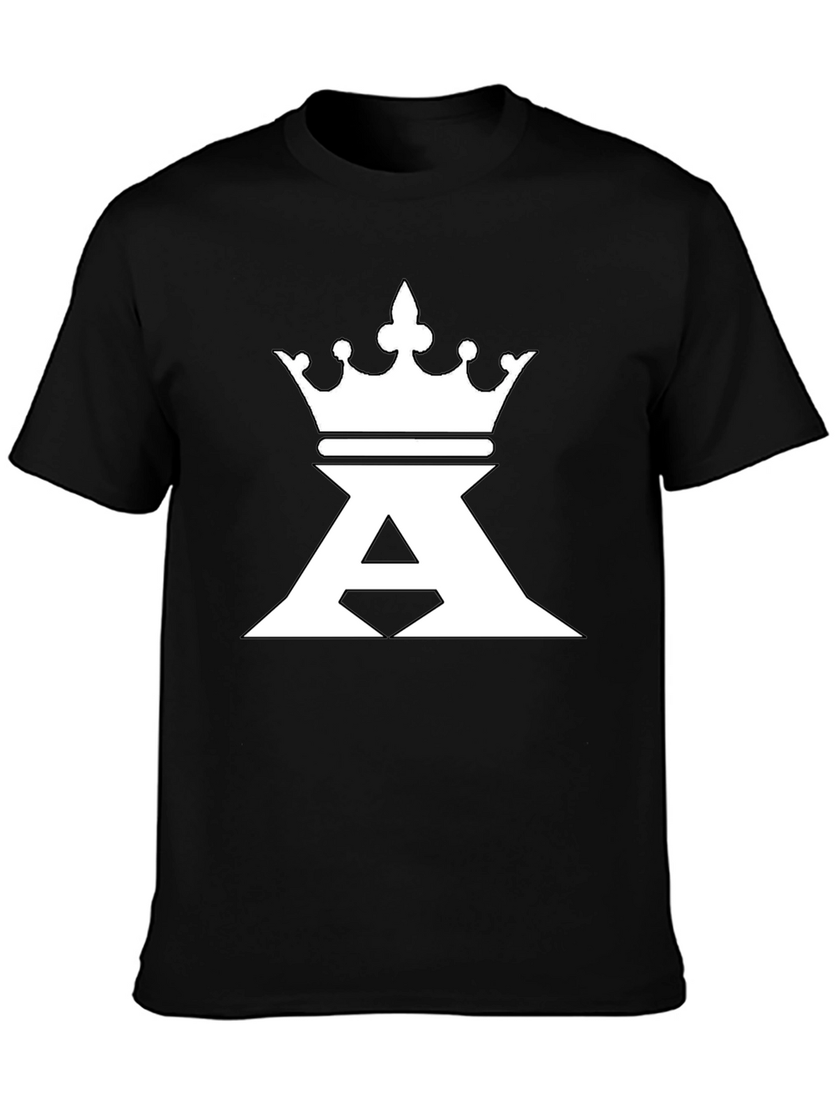 King Crown A Graphic Print Black T-Shirt