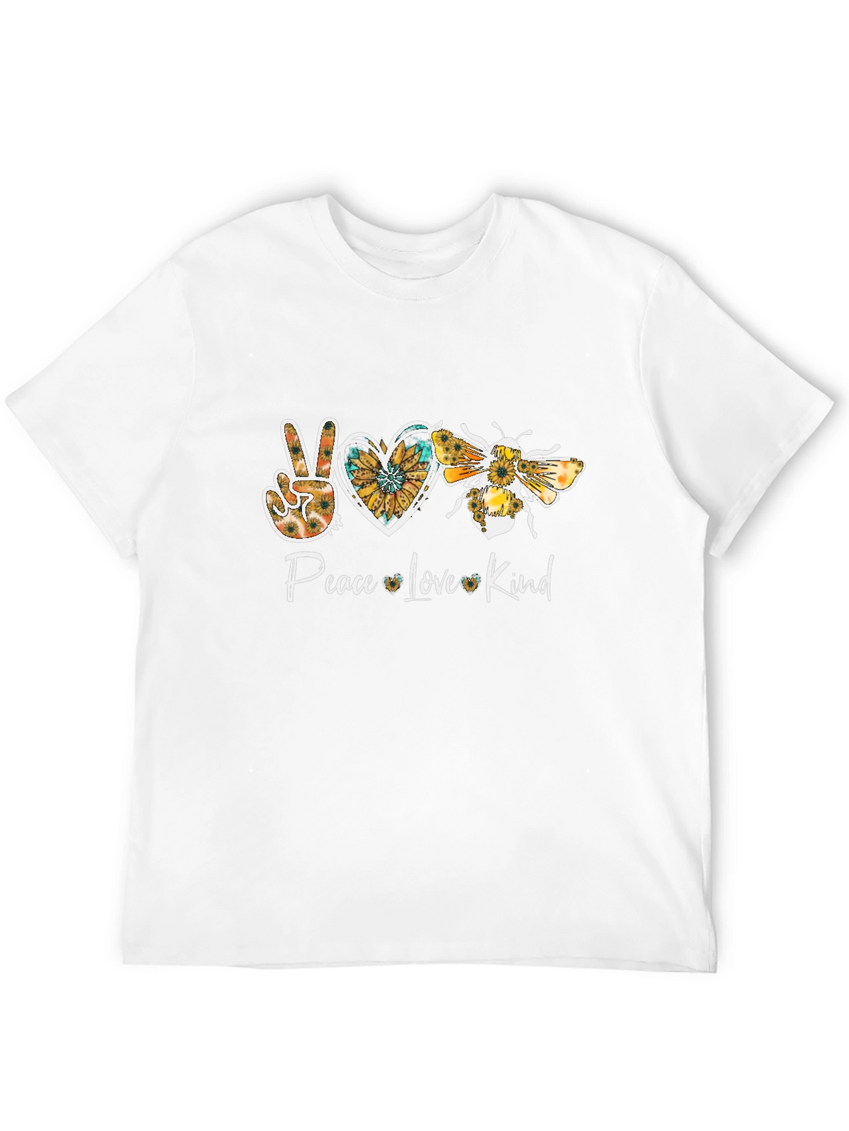 Peace Love Kind Sunflower Graphic T-Shirt