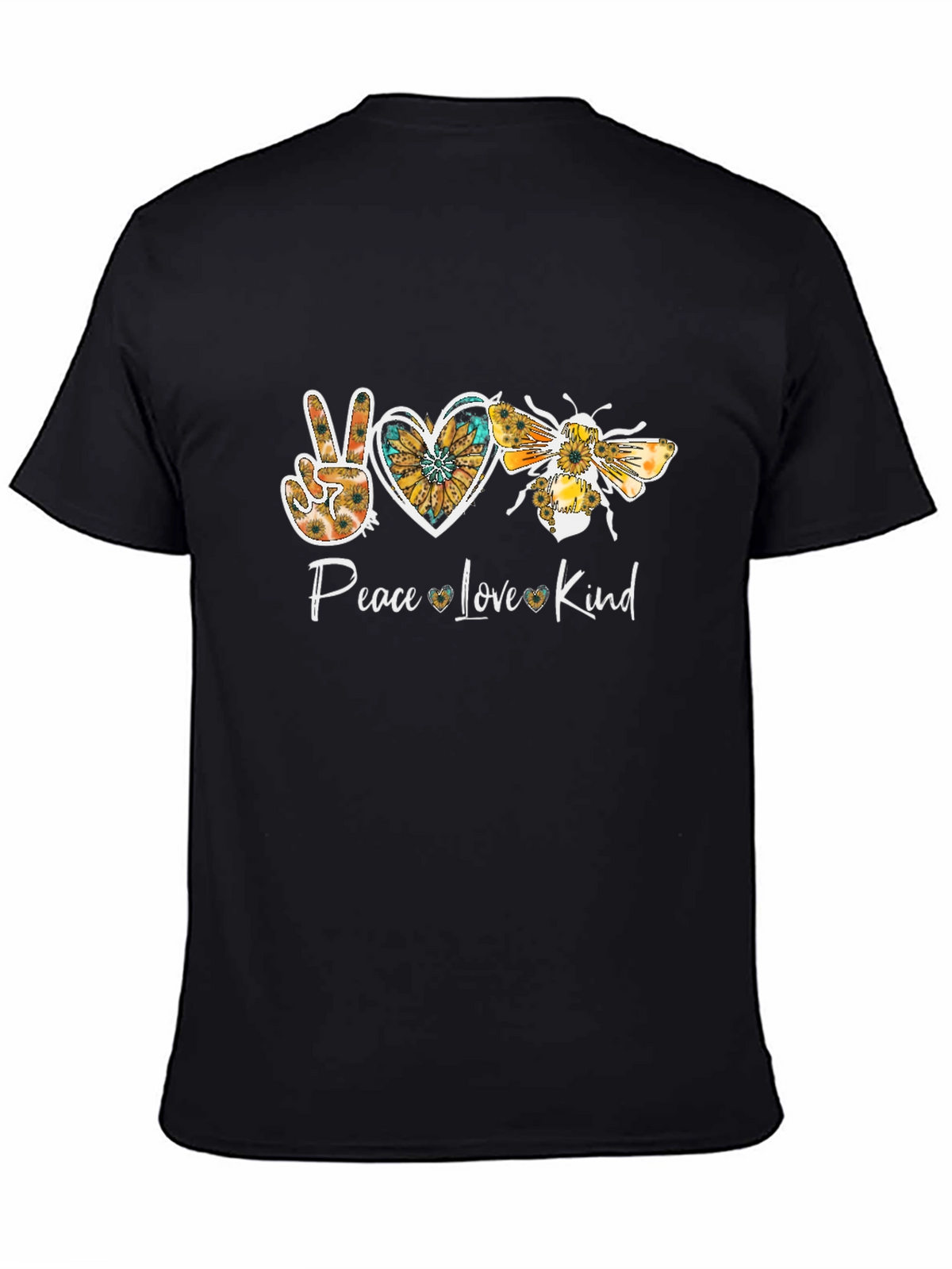 Peace Love Kind Sunflower Graphic T-Shirt