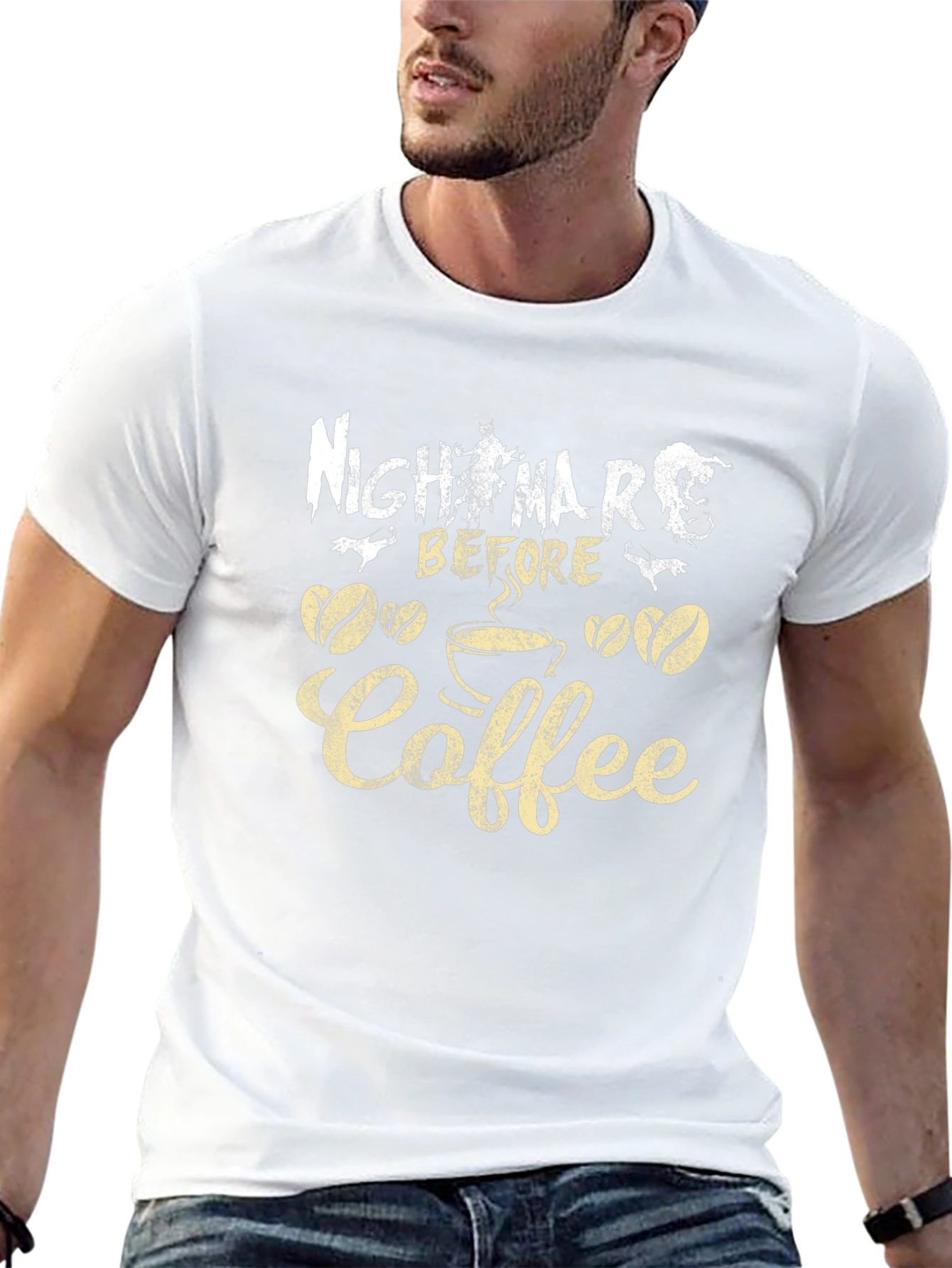 Nightmare Before Coffee T-Shirt - Spooky Season Style