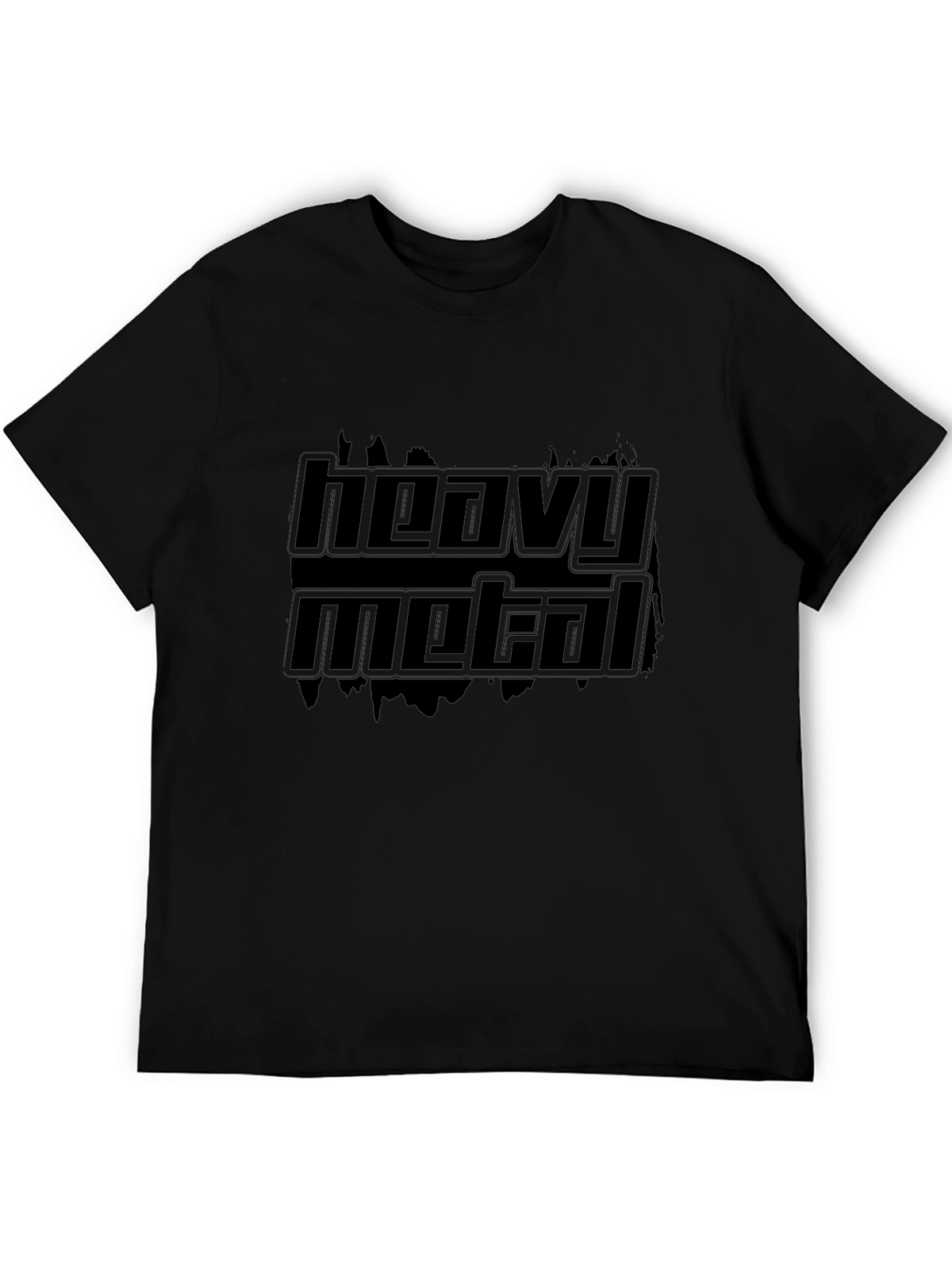 Heavy Metal Graphic Tee - Black Cotton Blend