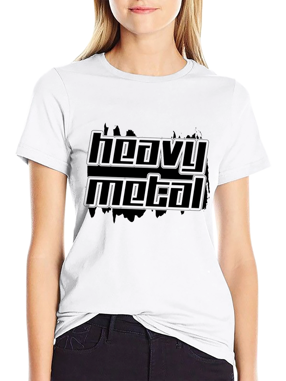 Heavy Metal Graphic Tee - Black Cotton Blend