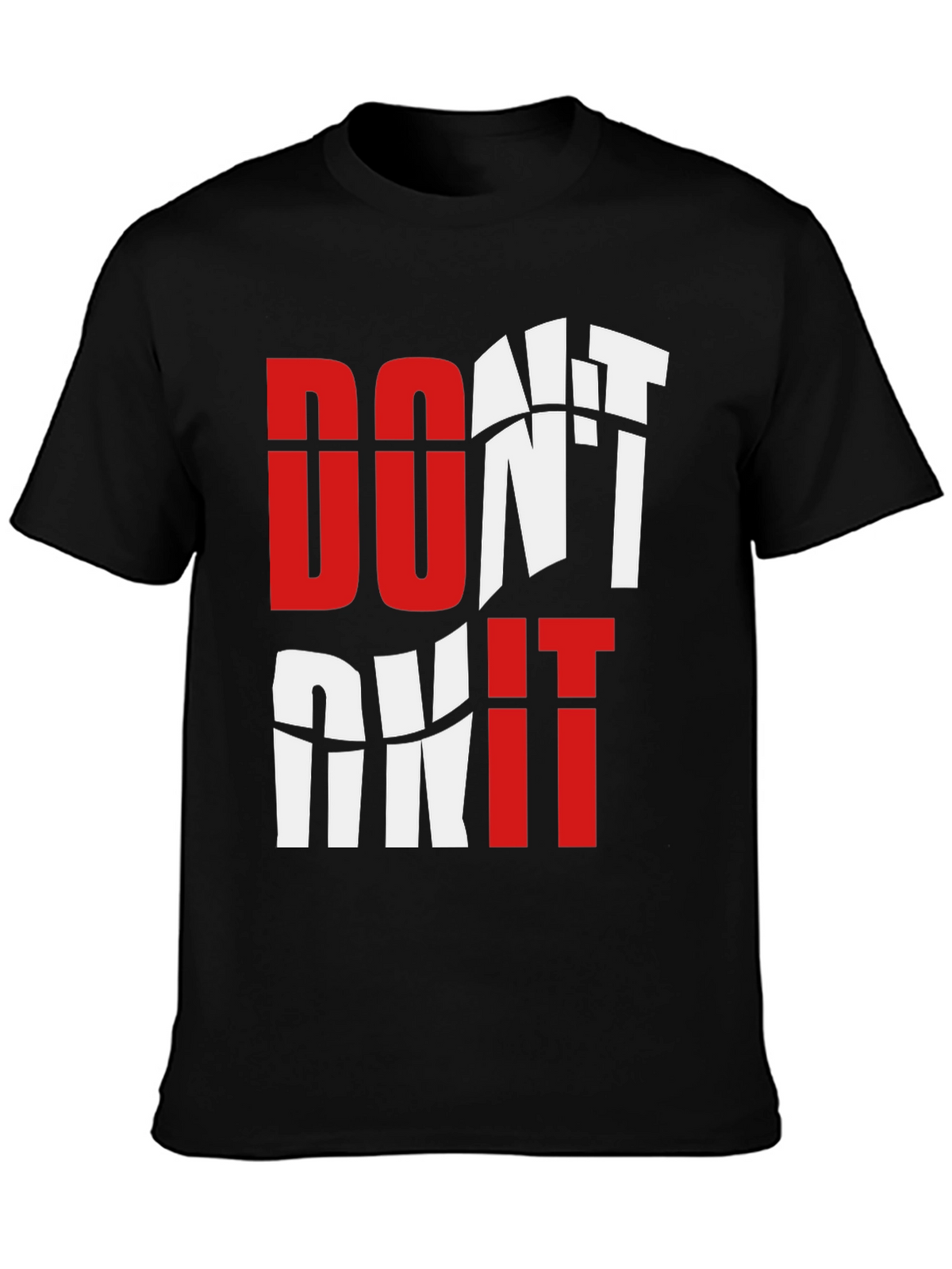 Motivational Graphic Tee - Dont Quit Black T-Shirt