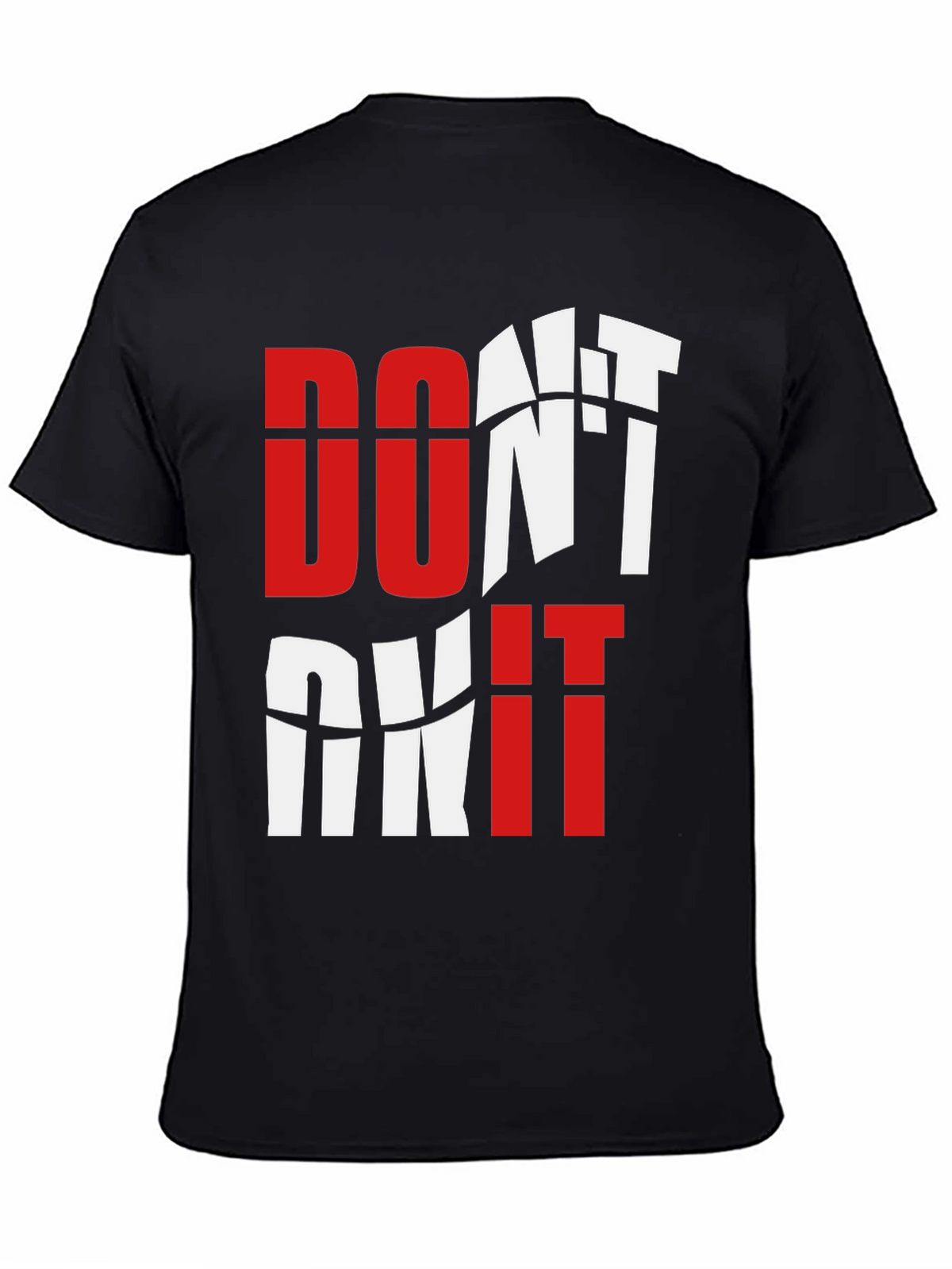 Motivational Graphic Tee - Dont Quit Black T-Shirt