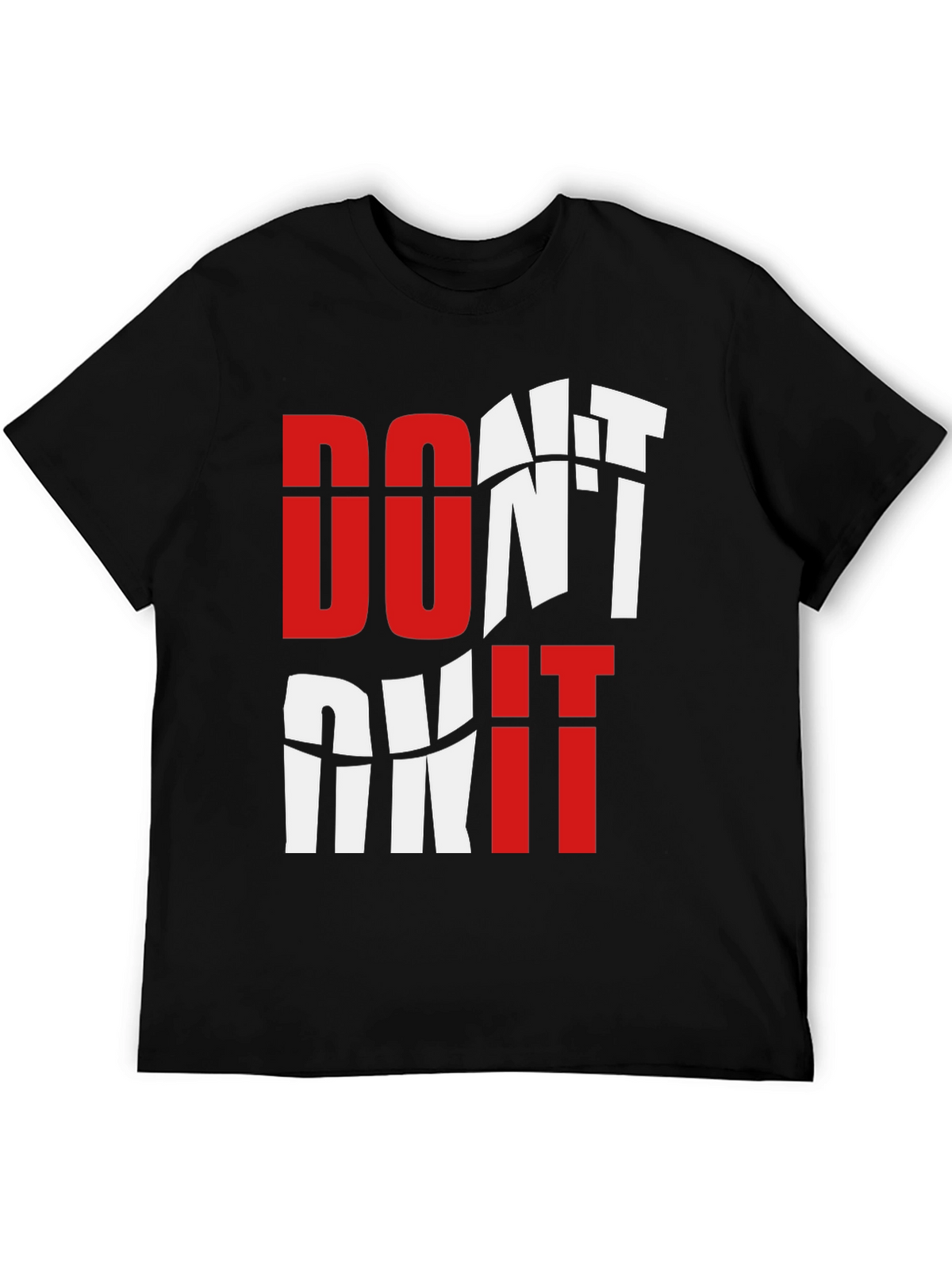 Motivational Graphic Tee - Dont Quit Black T-Shirt