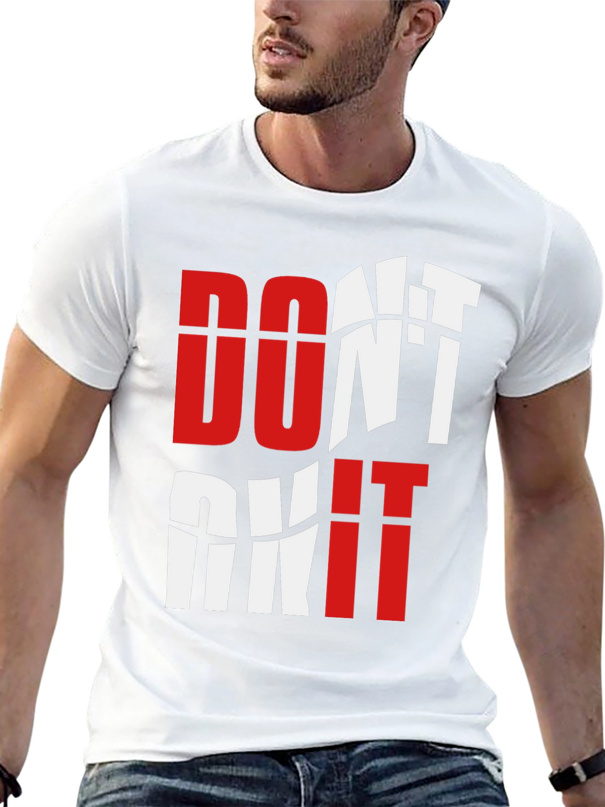 Motivational Graphic Tee - Dont Quit Black T-Shirt