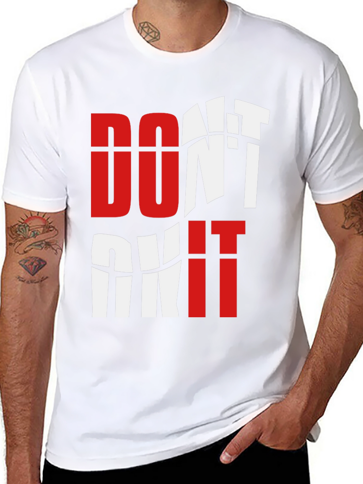 Motivational Graphic Tee - Dont Quit Black T-Shirt