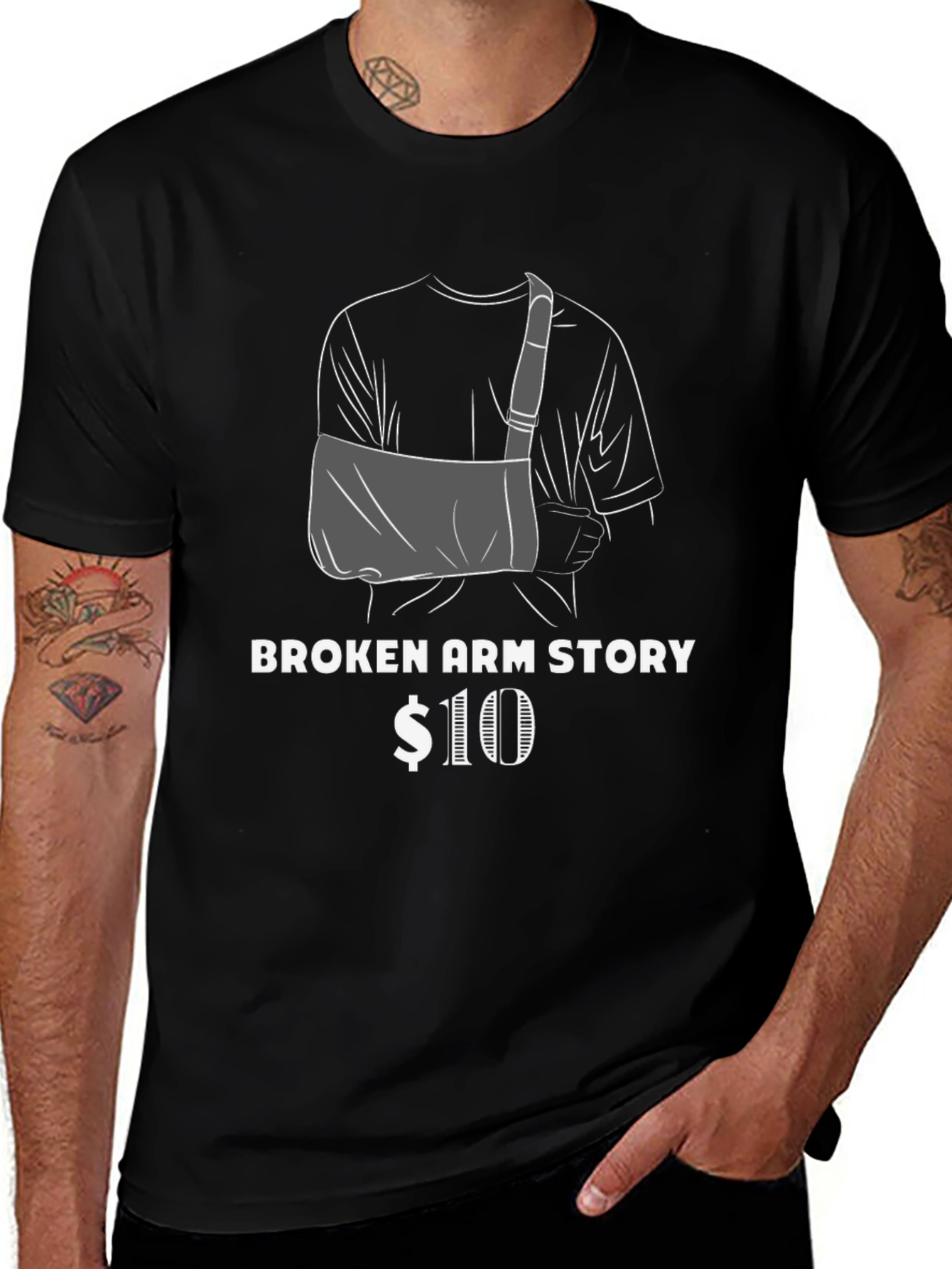Broken Arm Story T-Shirt Funny Graphic Tee