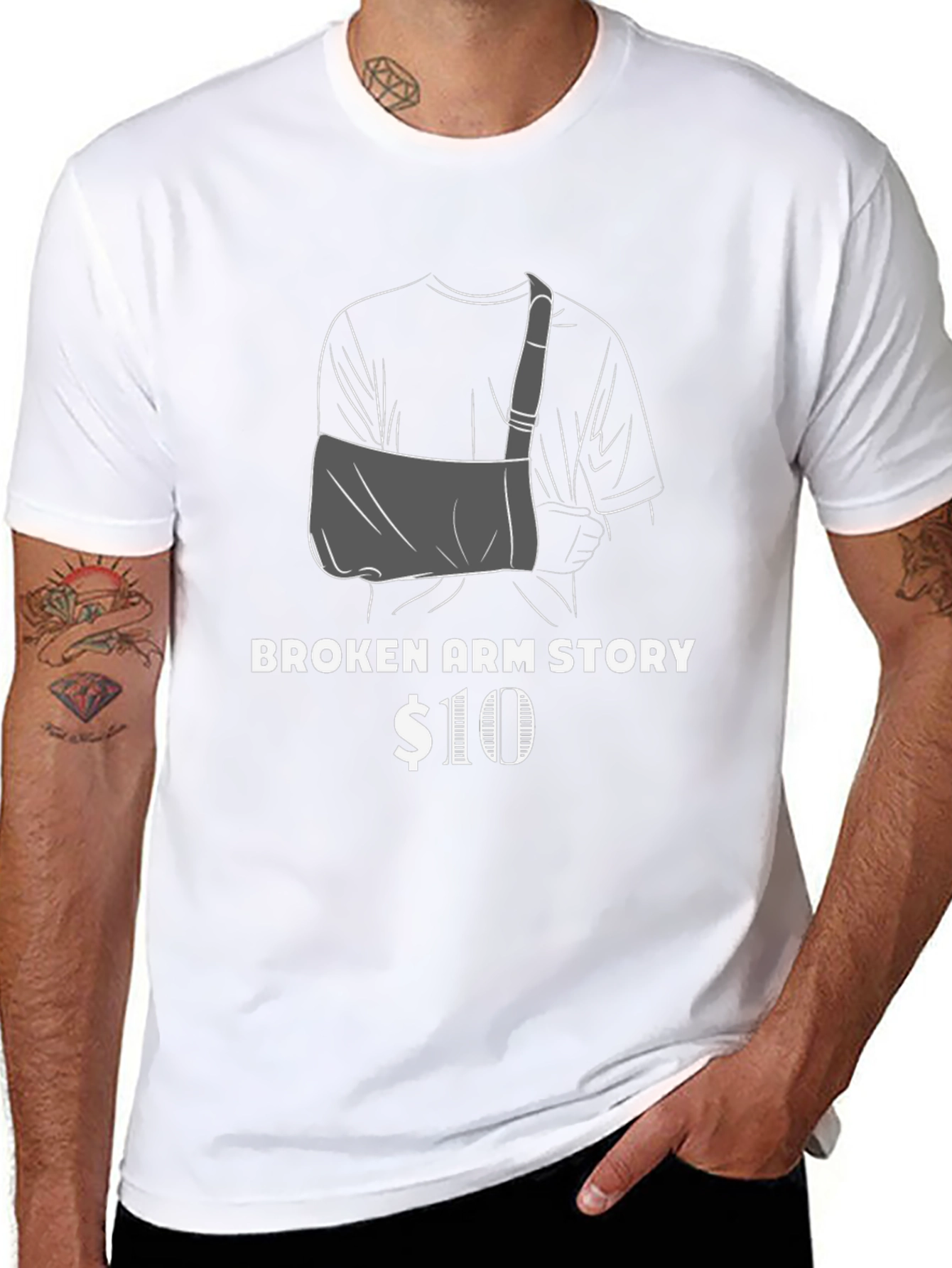 Broken Arm Story T-Shirt Funny Graphic Tee