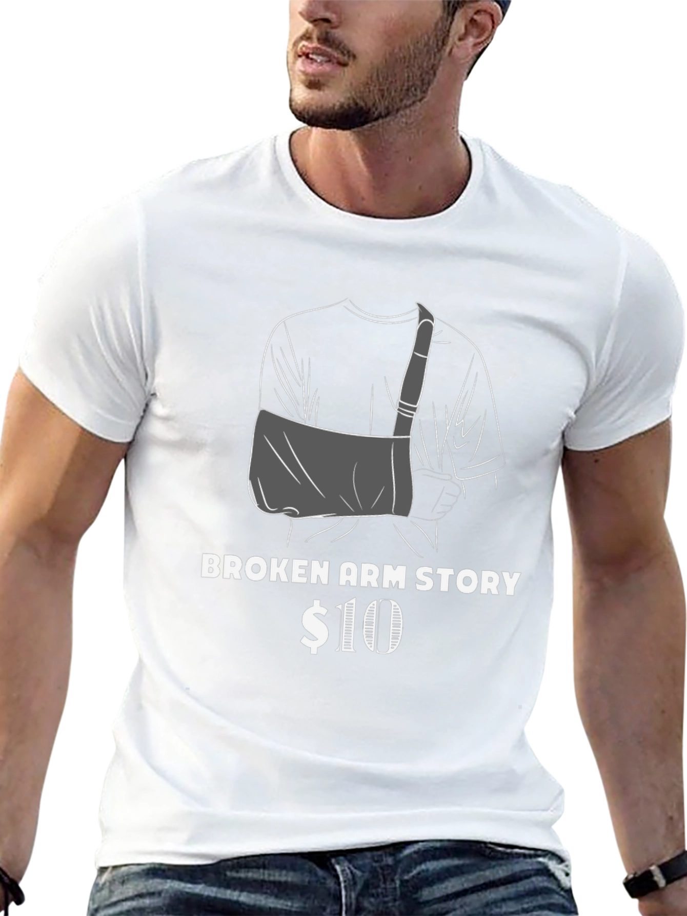 Broken Arm Story T-Shirt Funny Graphic Tee
