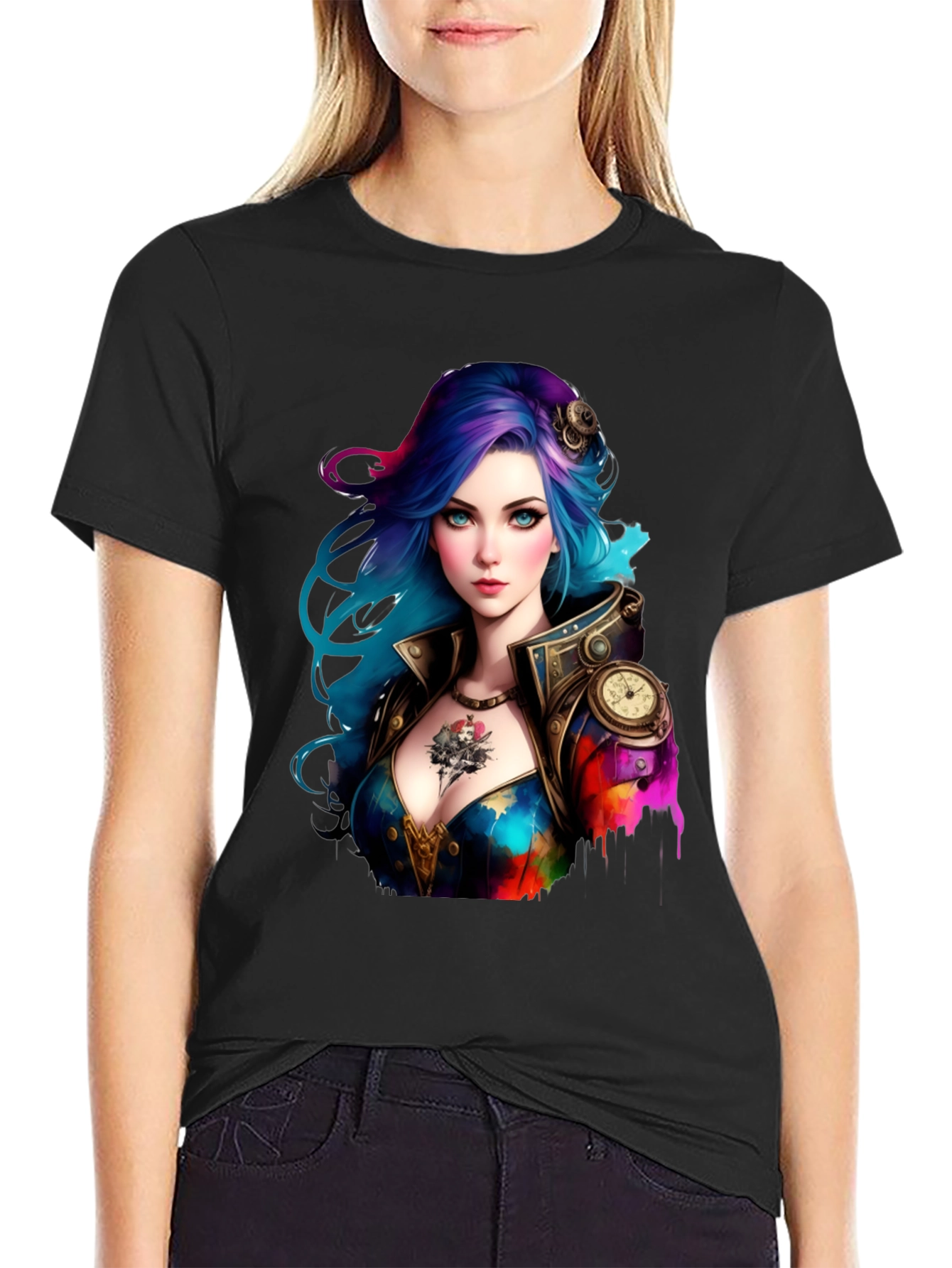 Steampunk Girl Graphic Tee