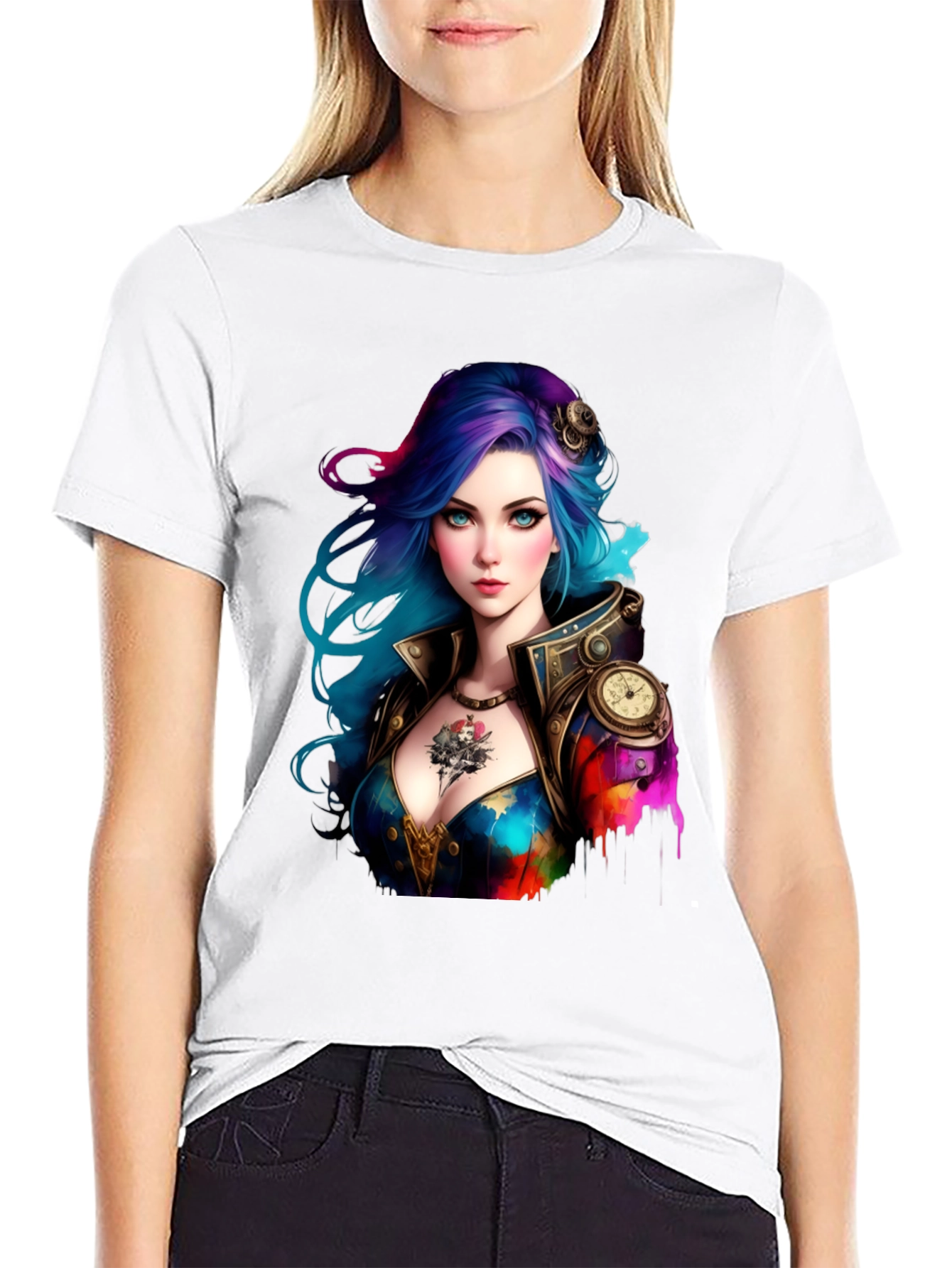 Steampunk Girl Graphic Tee