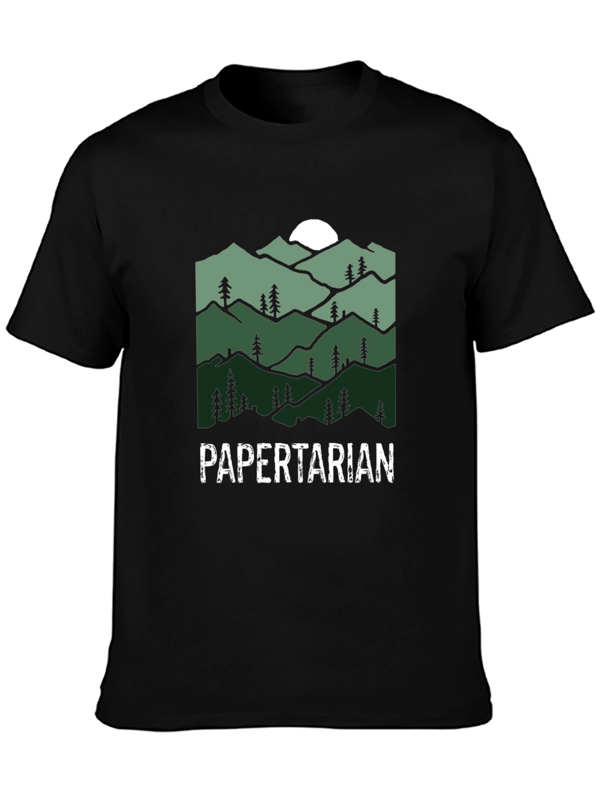 Papertarian Mountain Graphic Tee - Nature Lover Shirt