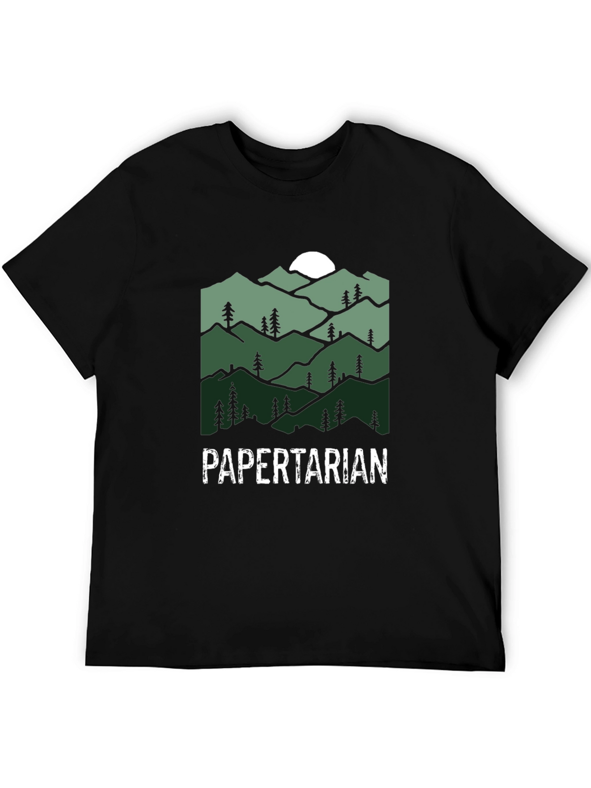 Papertarian Mountain Graphic Tee - Nature Lover Shirt