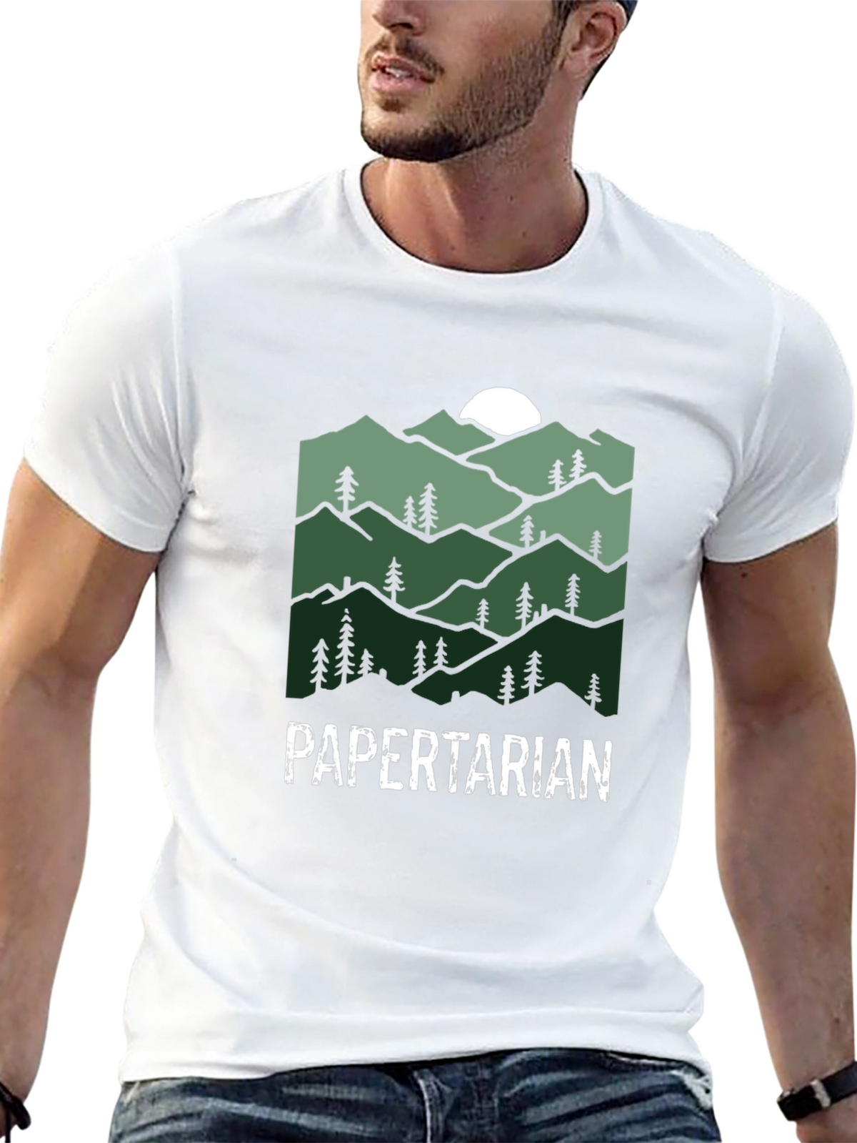 Papertarian Mountain Graphic Tee - Nature Lover Shirt