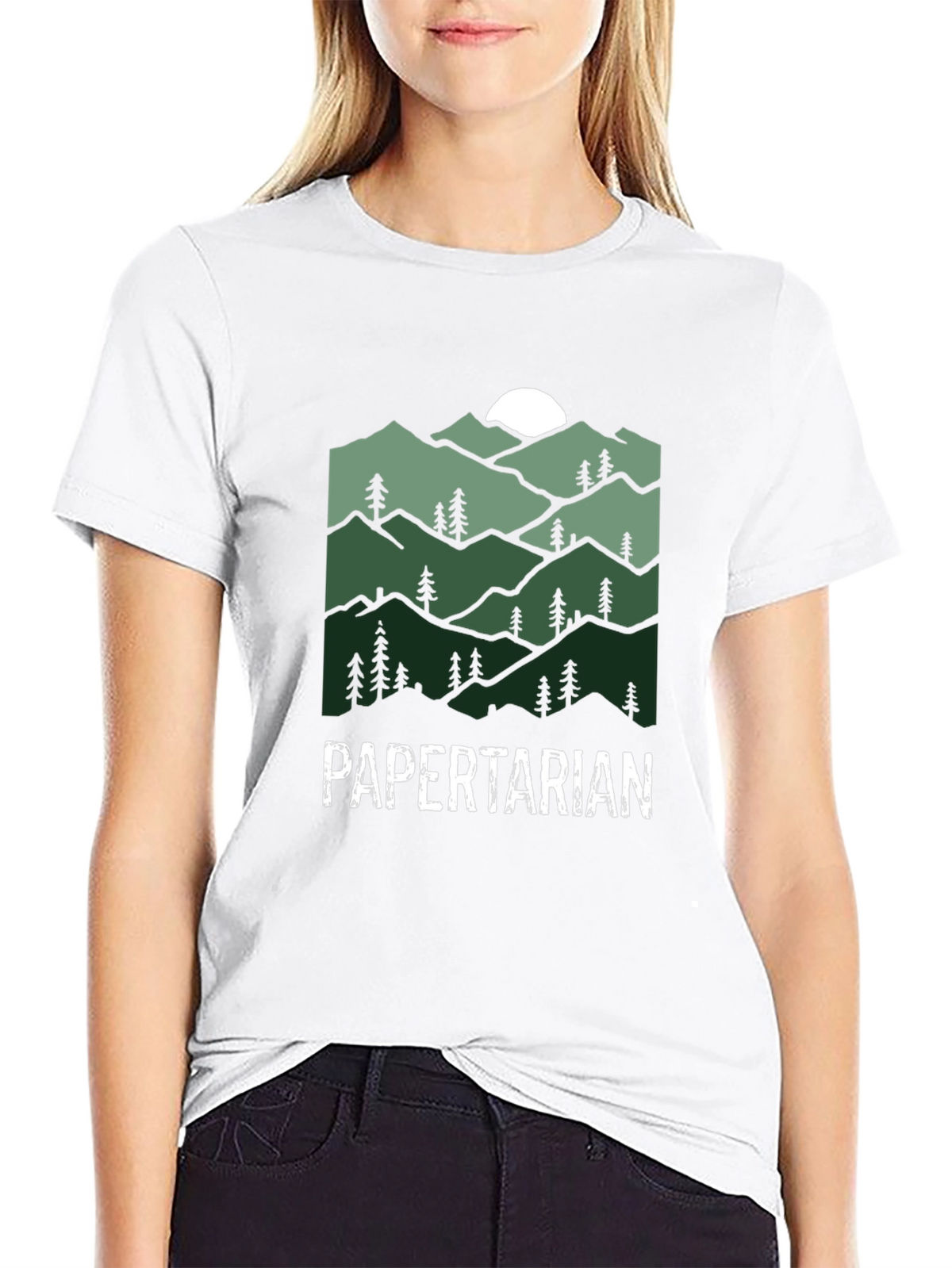 Papertarian Mountain Graphic Tee - Nature Lover Shirt