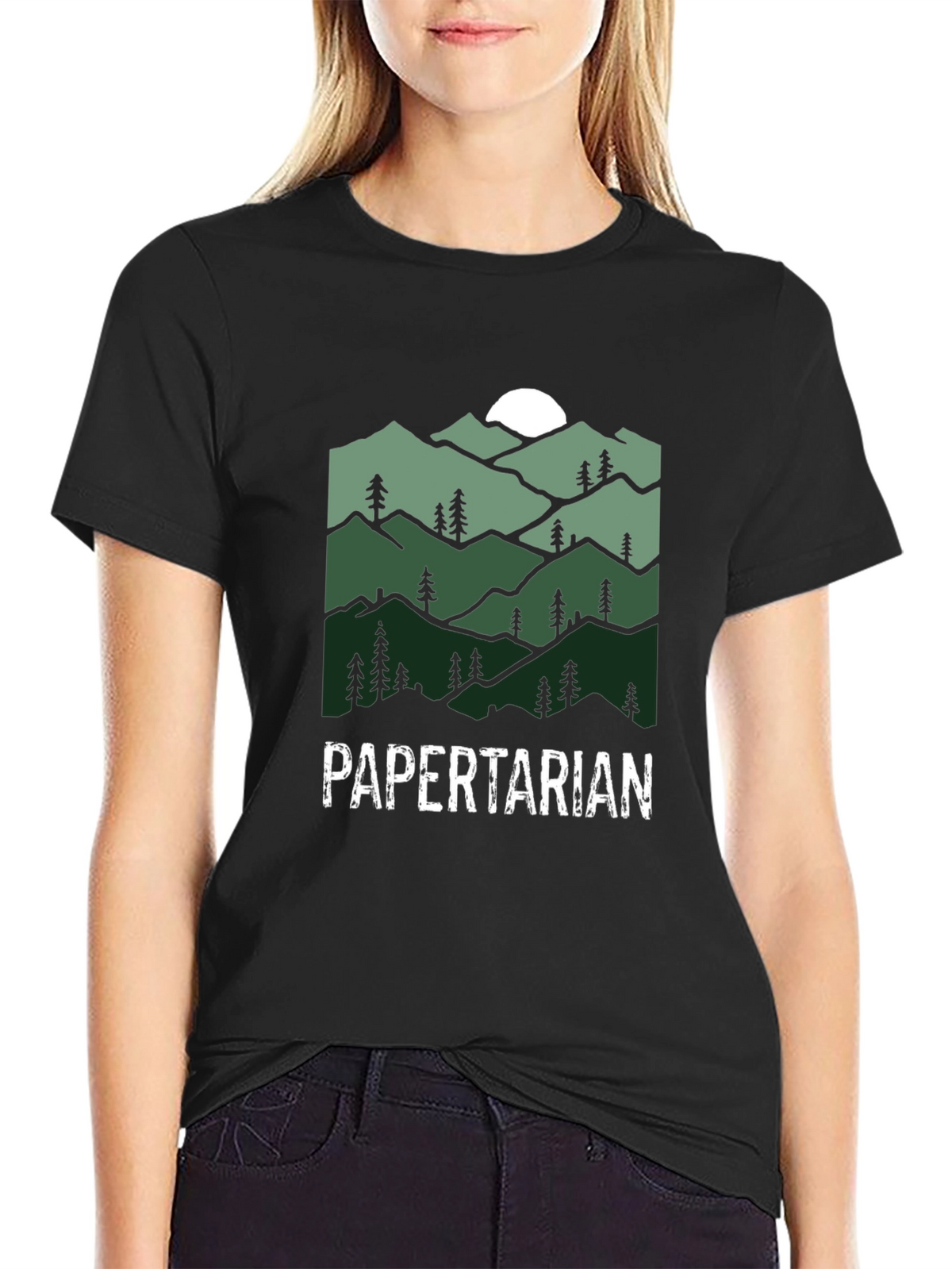 Papertarian Mountain Graphic Tee - Nature Lover Shirt