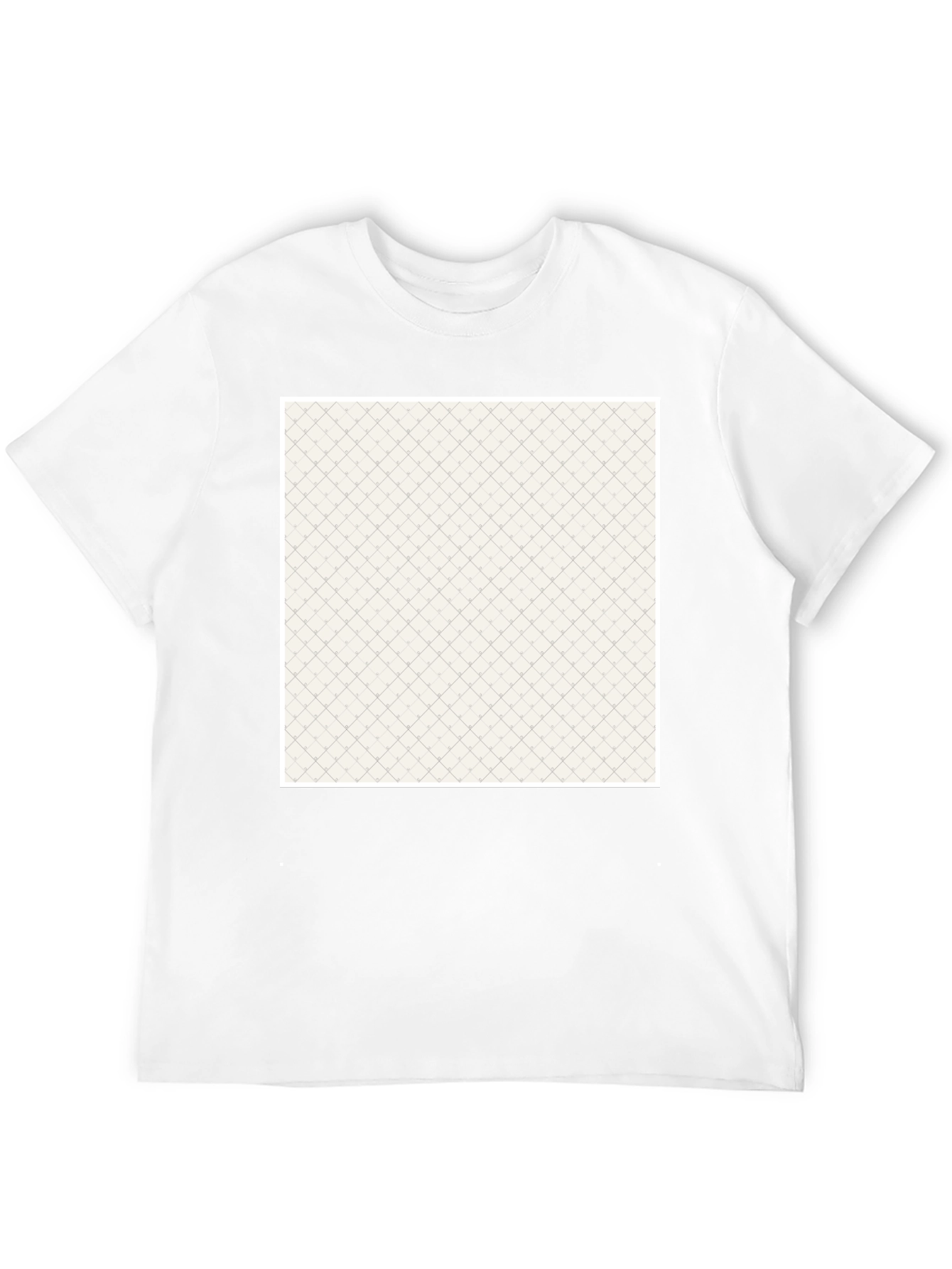 Black Crew Neck Tee with Textured Pattern