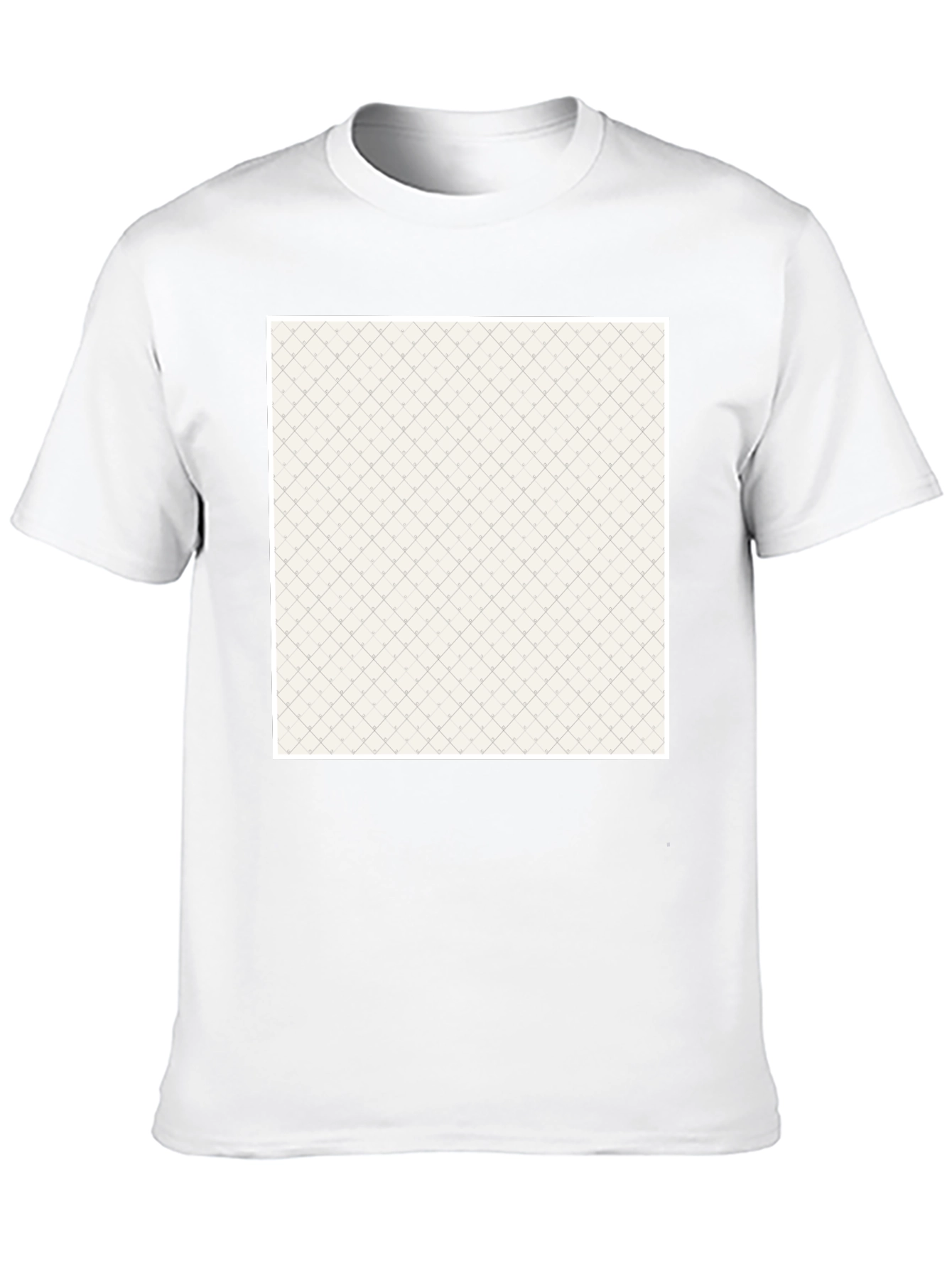 Black Crew Neck Tee with Textured Pattern