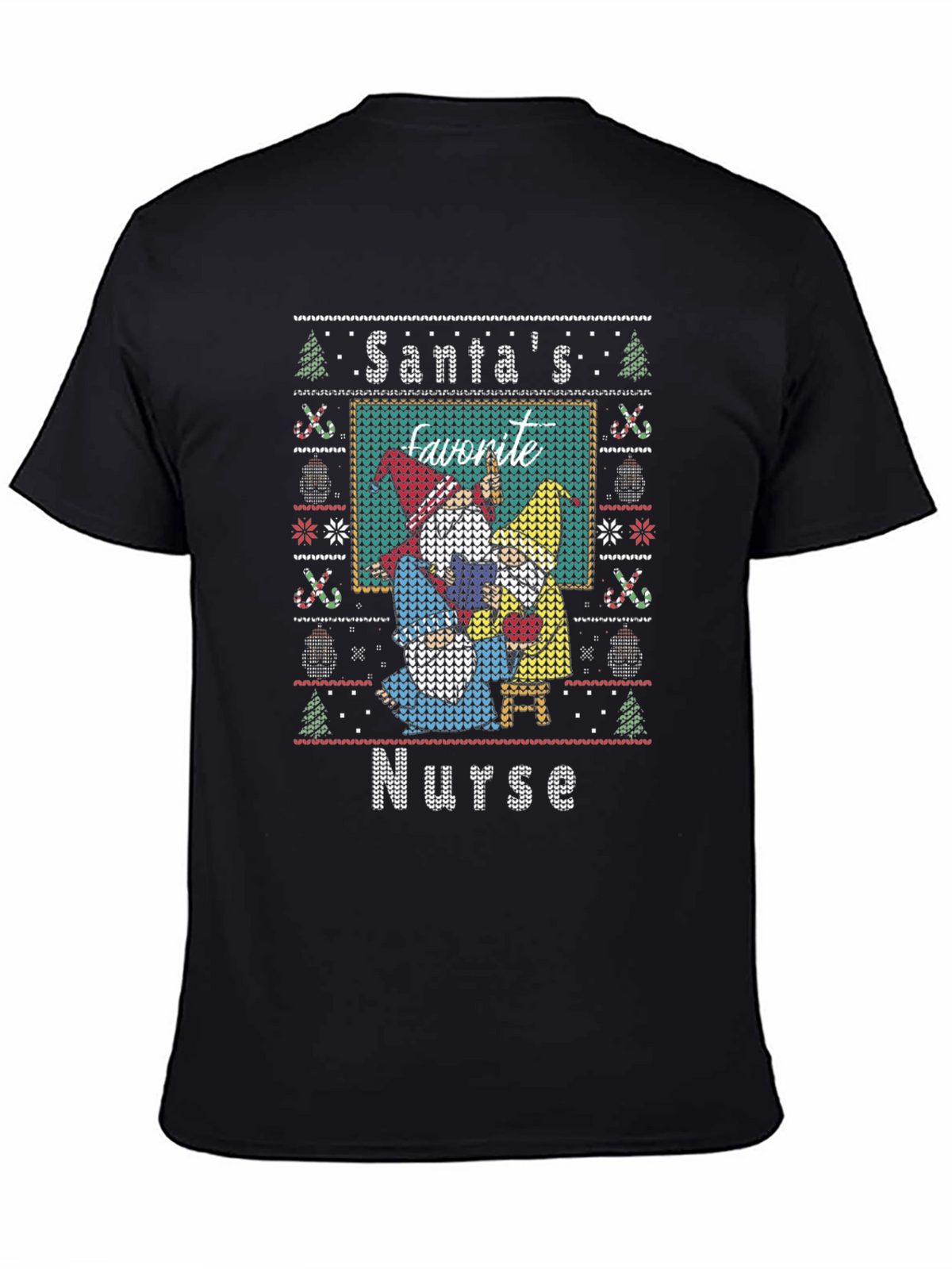 Santas Favorite Nurse Ugly Christmas T-Shirt