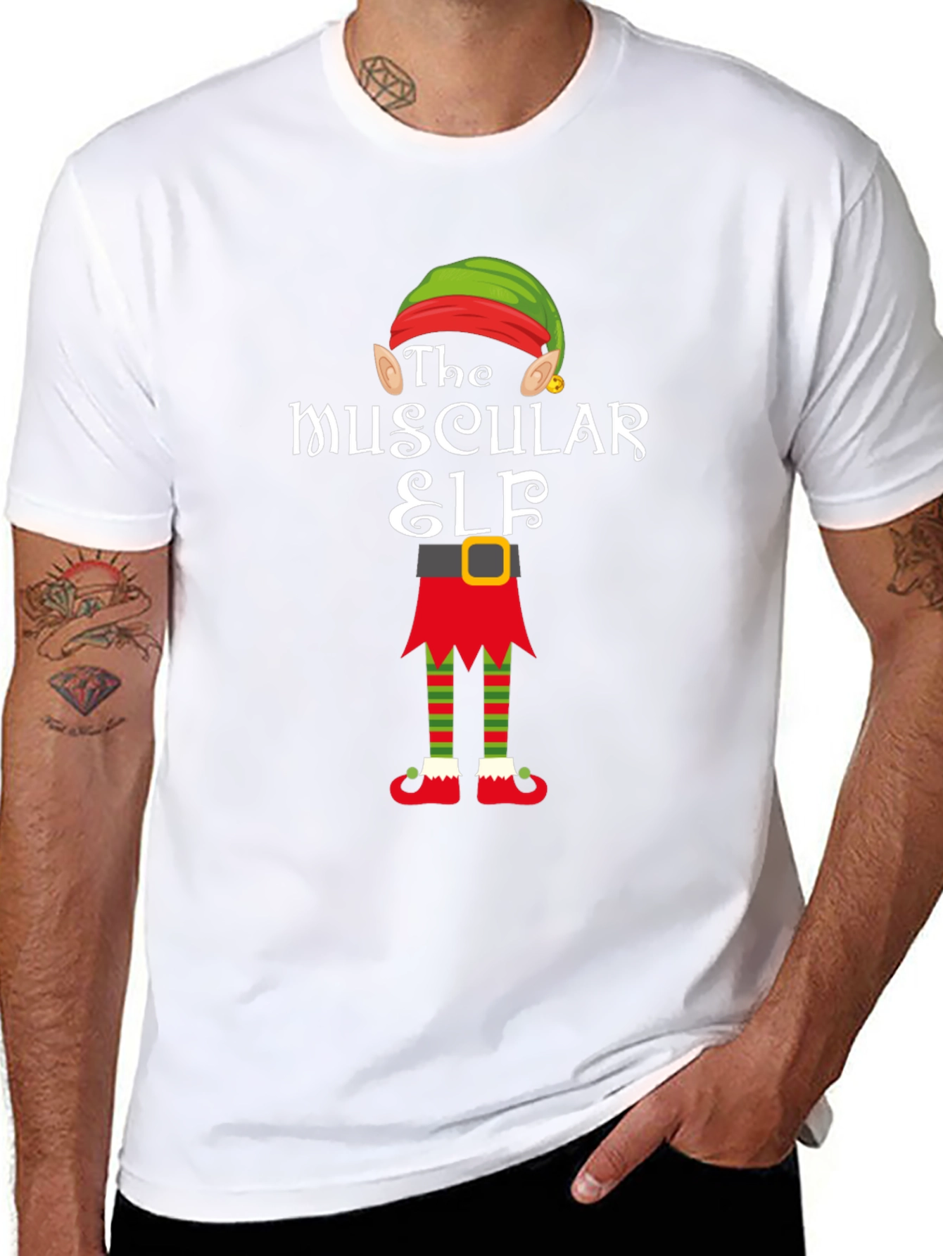 The Muscular Elf Christmas T-Shirt