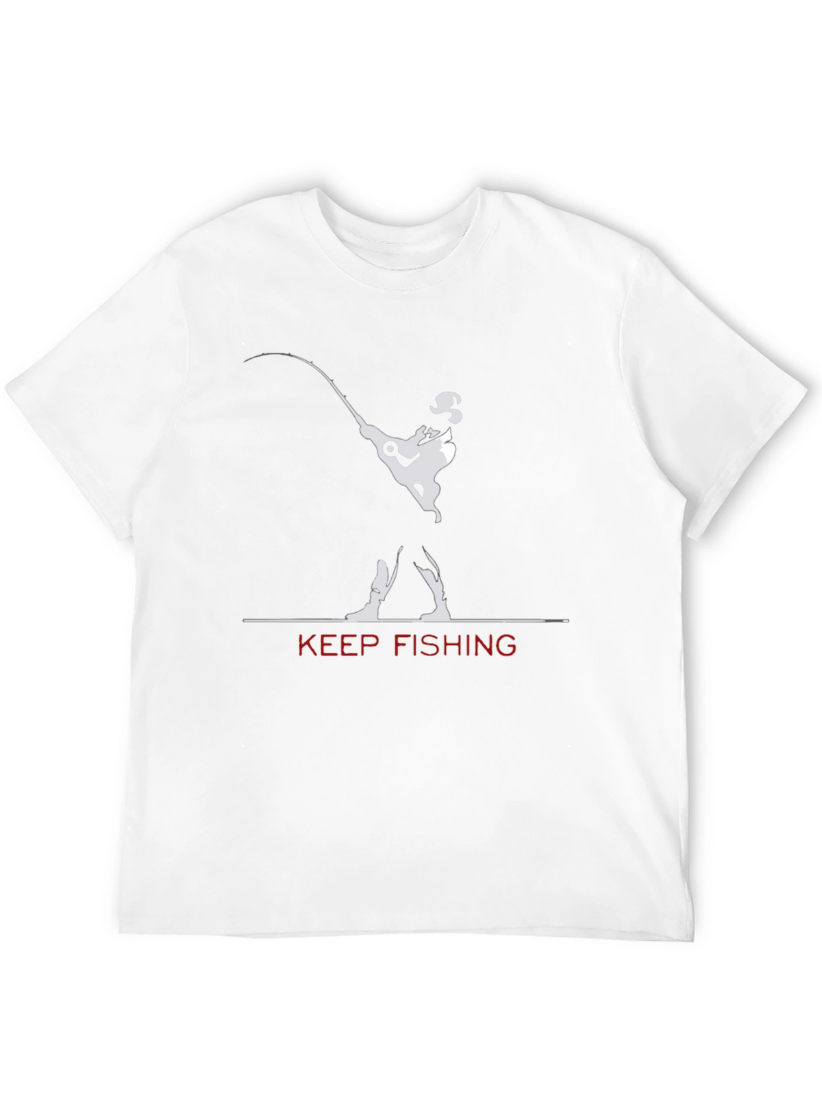 Keep Fishing Graphic T-Shirt - Black