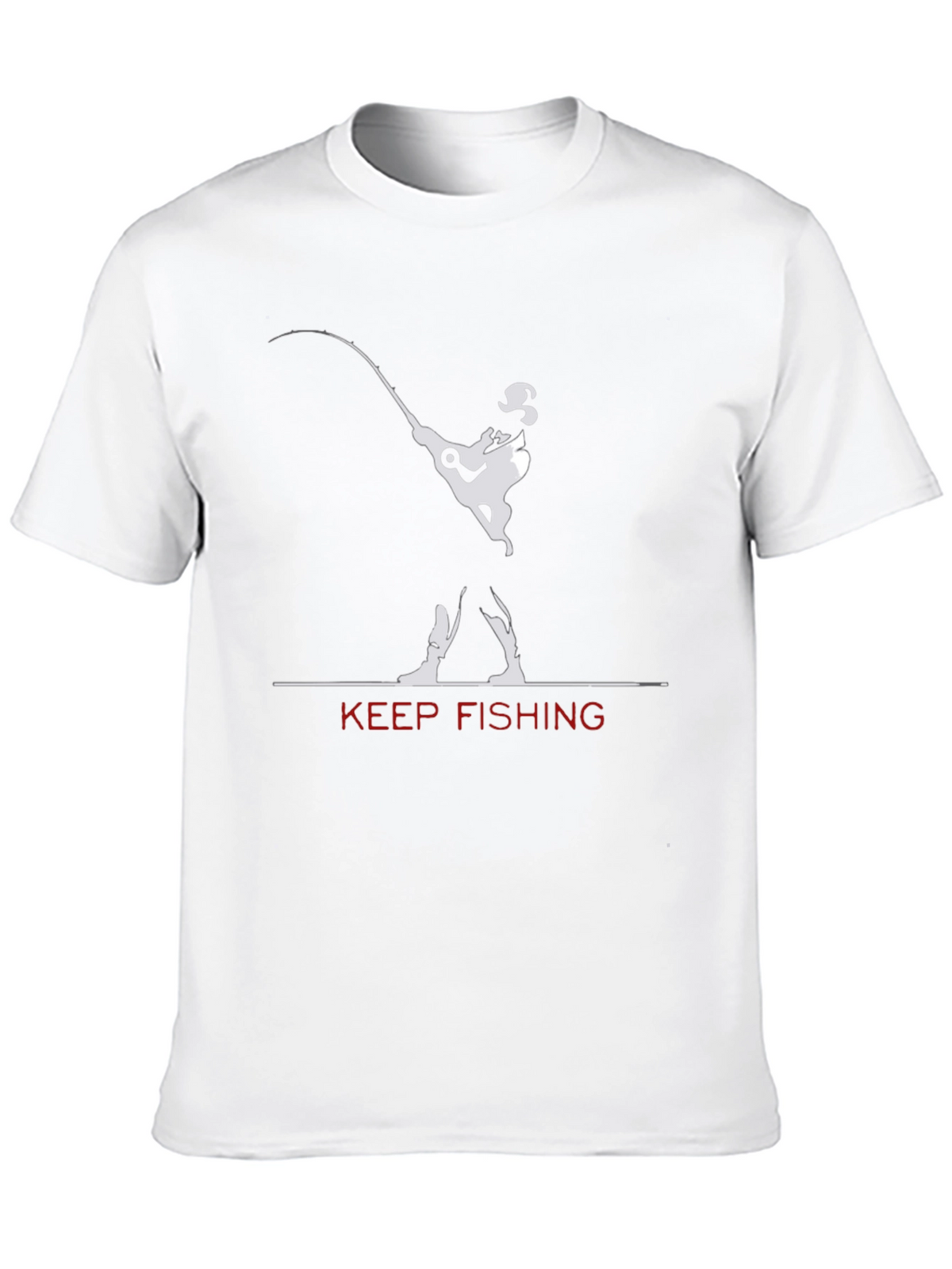 Keep Fishing Graphic T-Shirt - Black