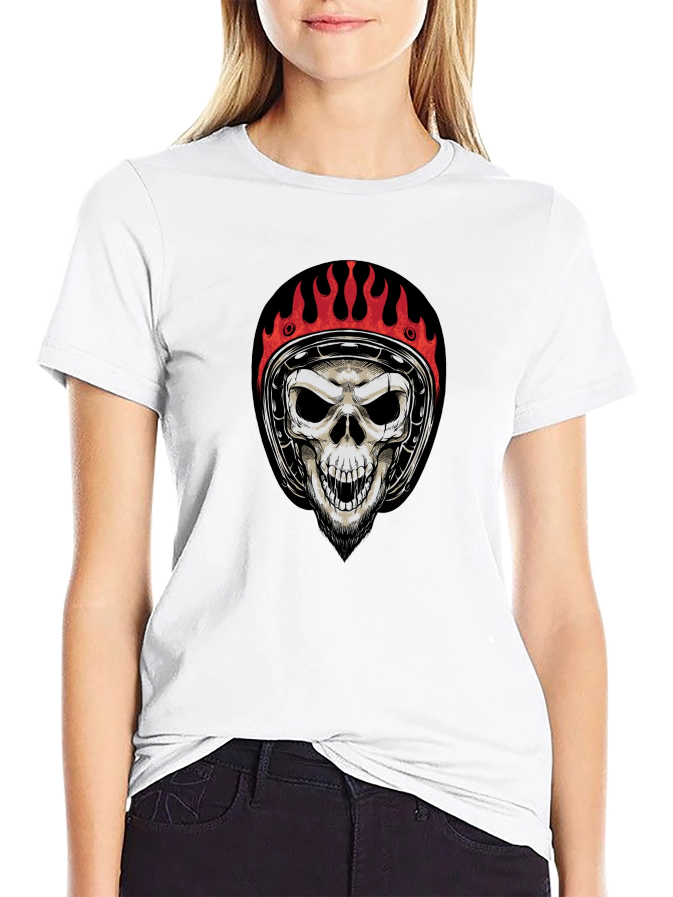 Skull Rider Graphic Tee - Black