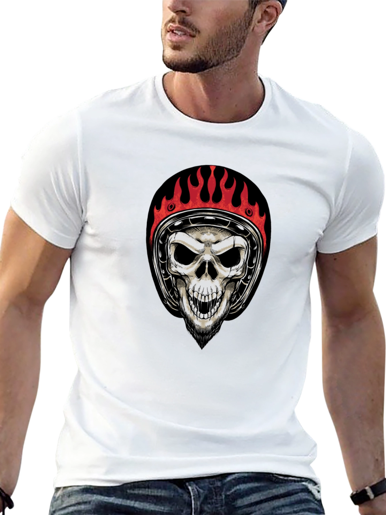Skull Rider Graphic Tee - Black