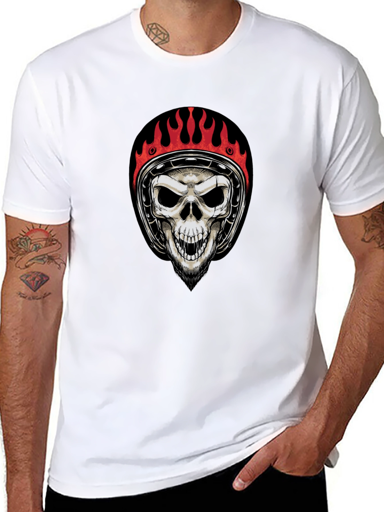 Skull Rider Graphic Tee - Black