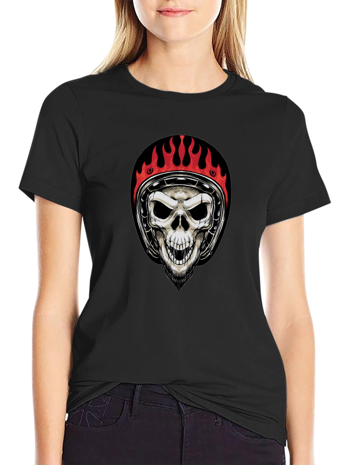 Skull Rider Graphic Tee - Black