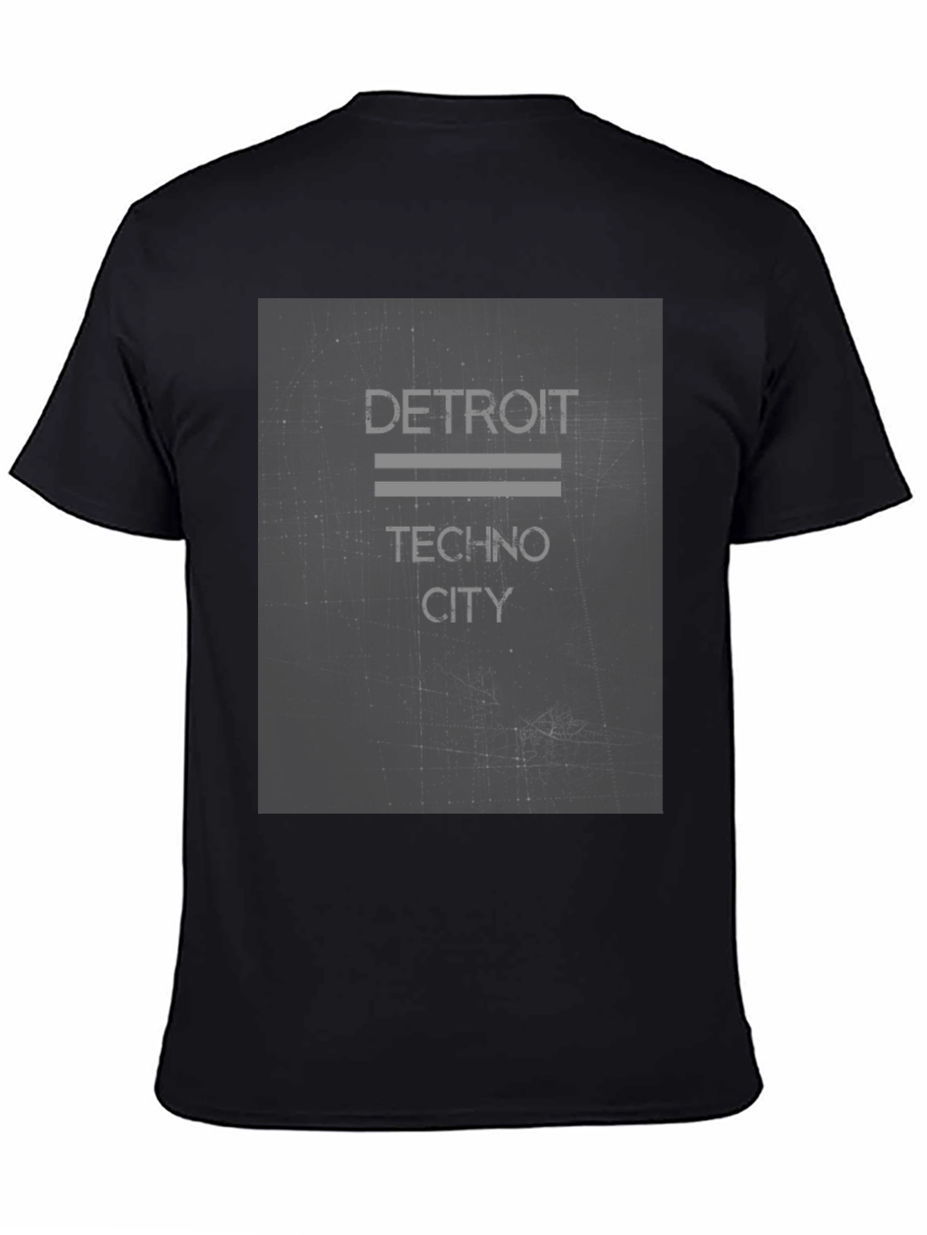 Detroit Techno City Black Graphic Tee