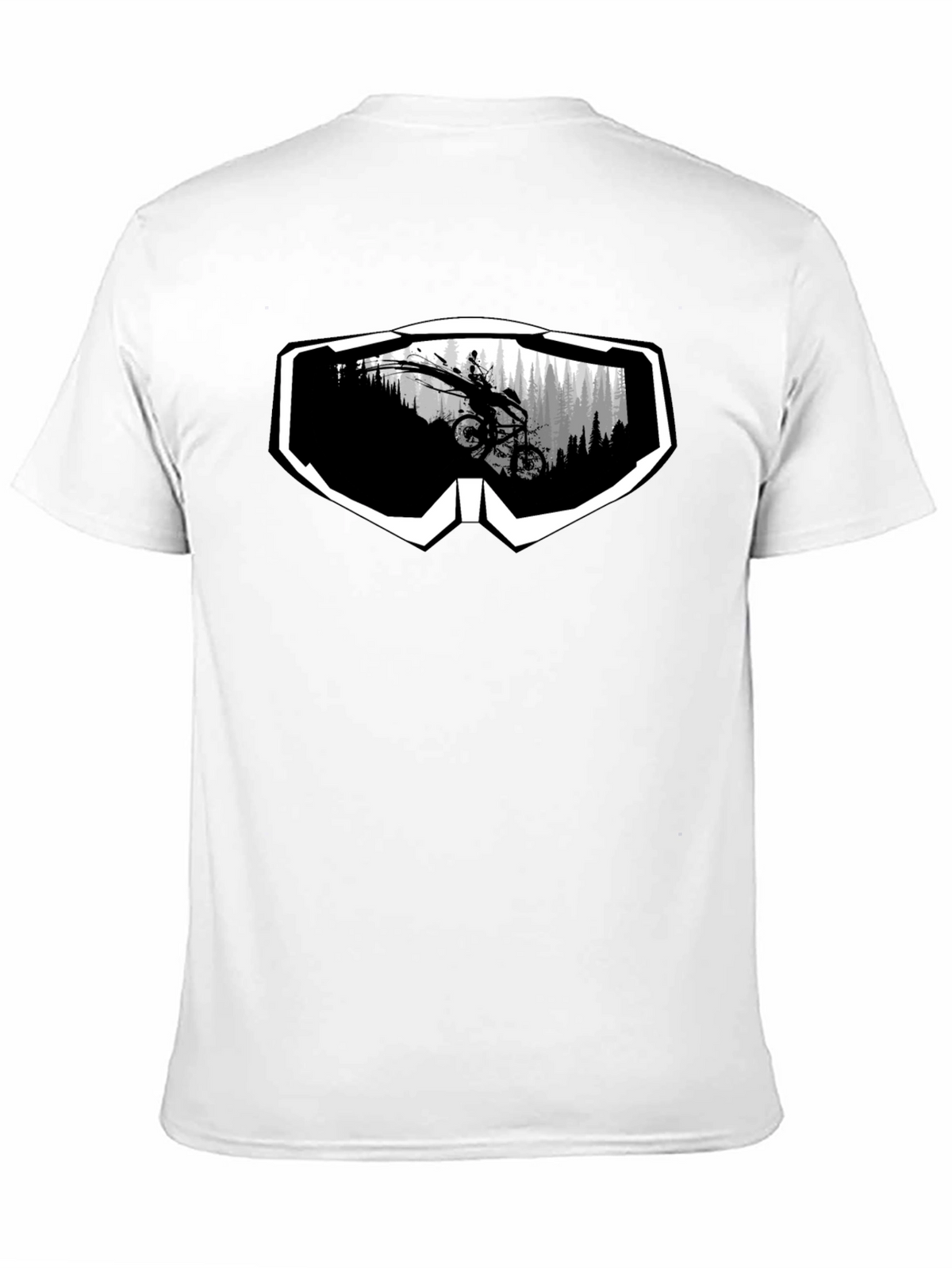 Mountain Bike Goggles Graphic Tee - Black