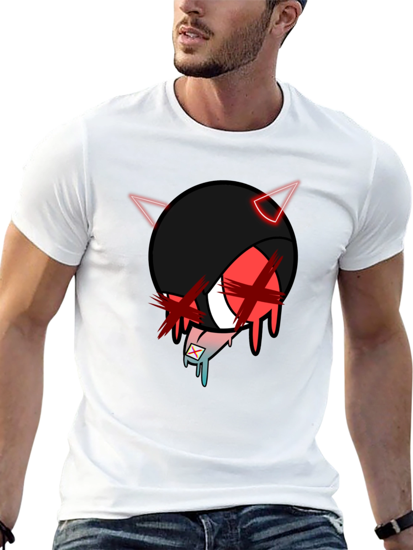 Edgy Graphic Print T-Shirt