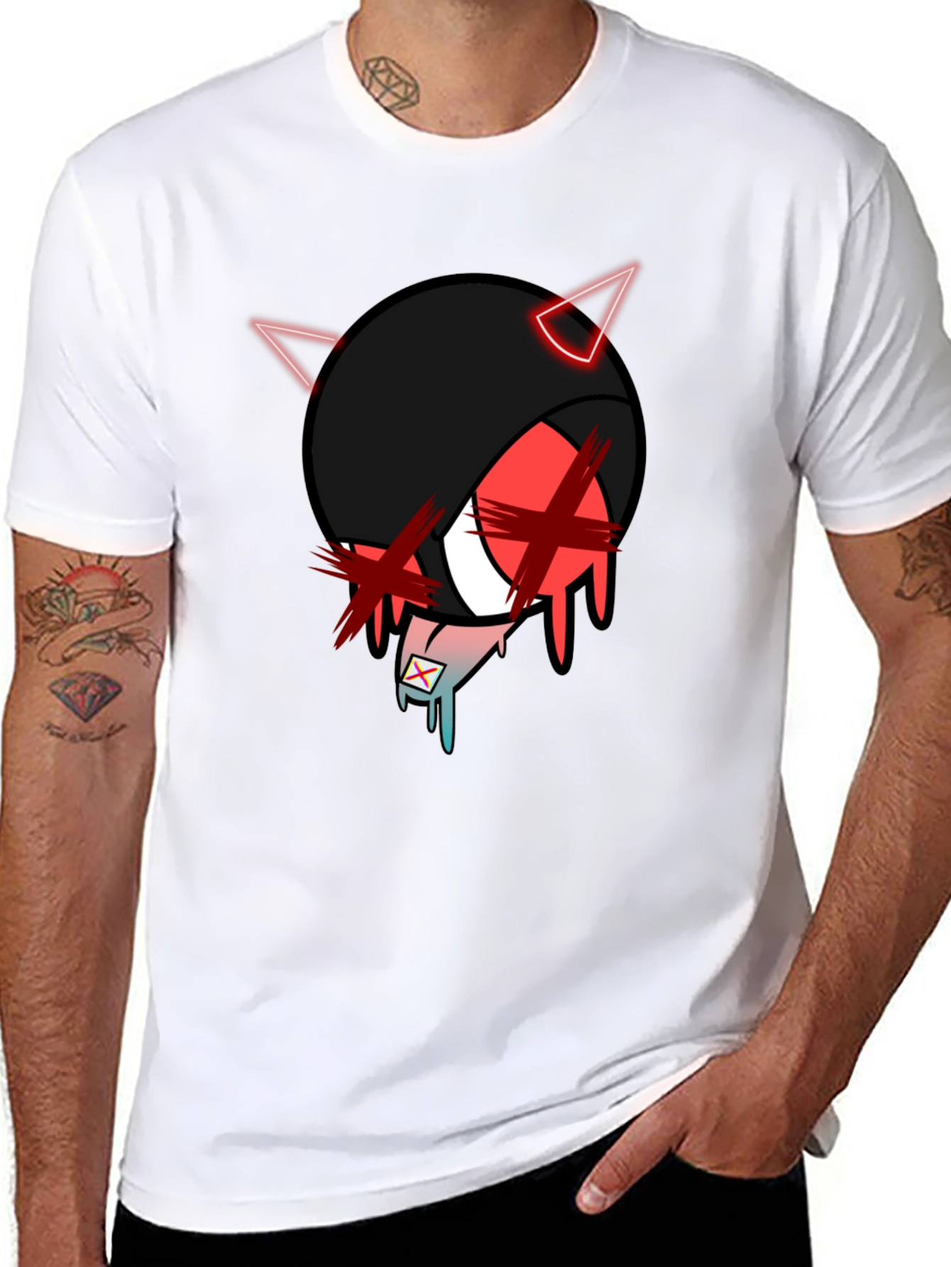 Edgy Graphic Print T-Shirt