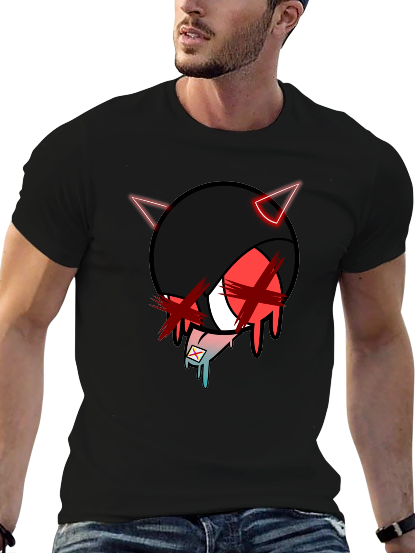 Edgy Graphic Print T-Shirt