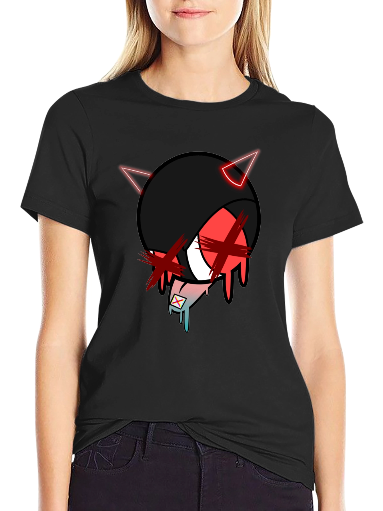 Edgy Graphic Print T-Shirt