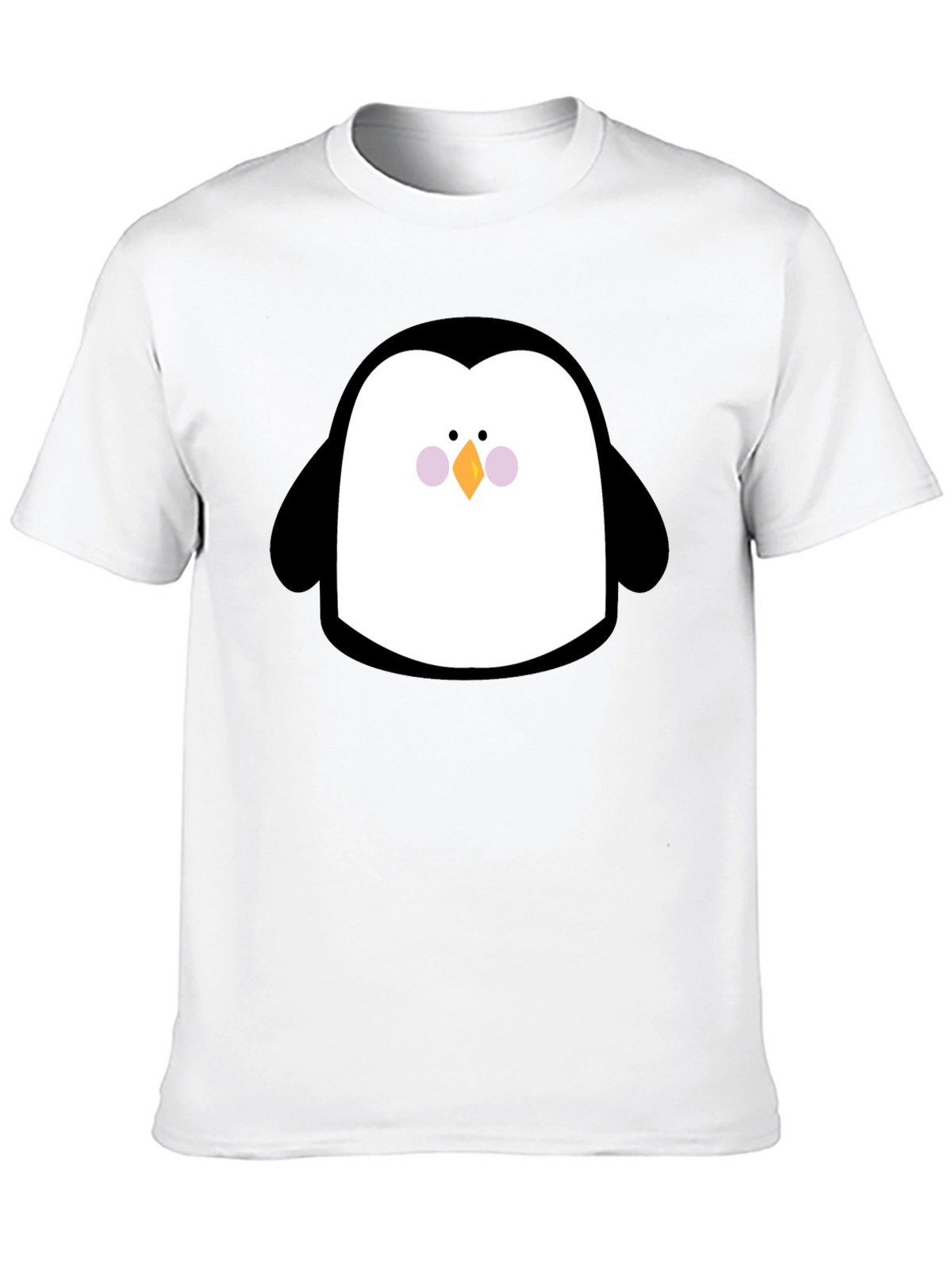 Cute Penguin Graphic Print Black T-Shirt