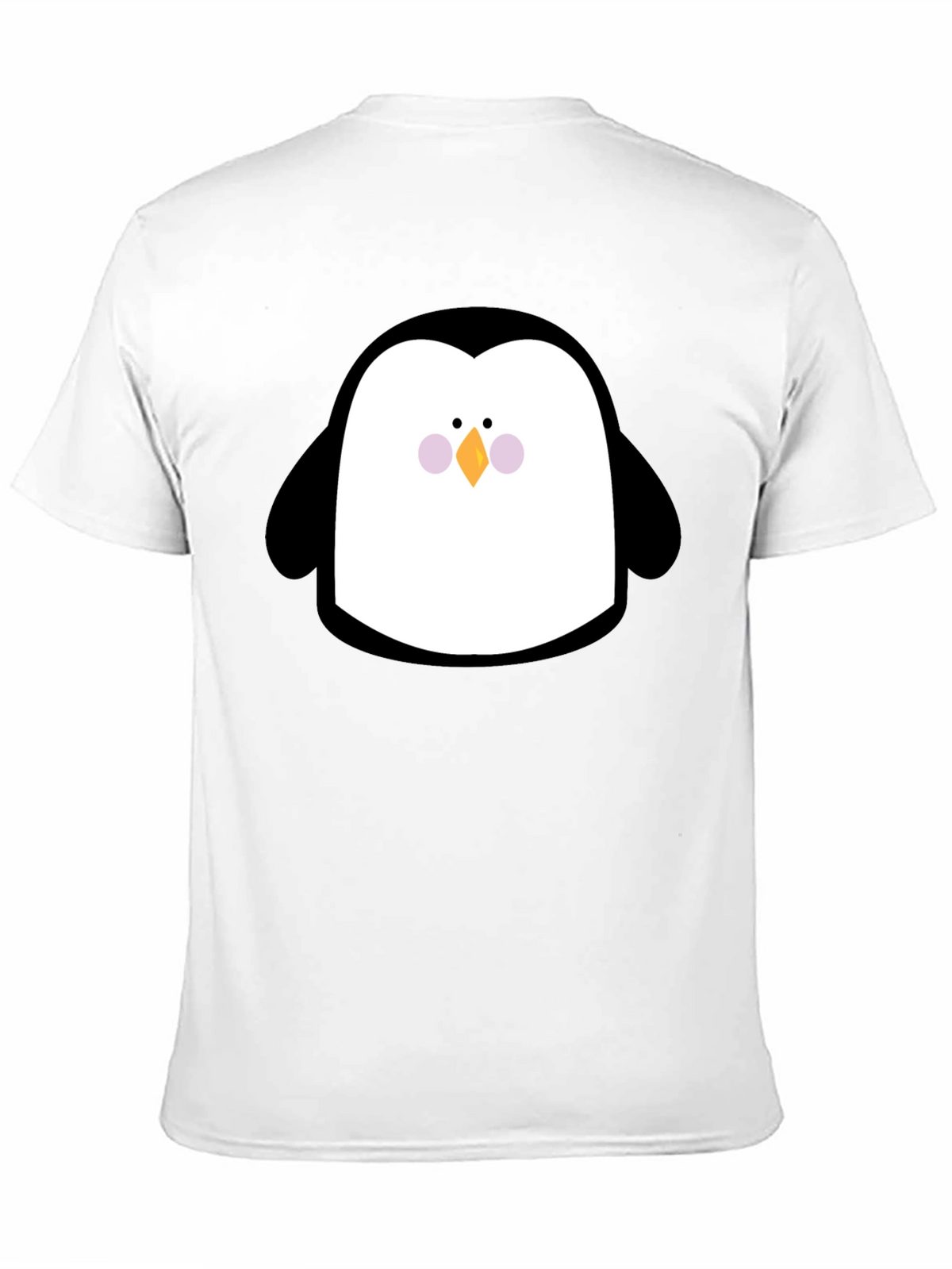 Cute Penguin Graphic Print Black T-Shirt