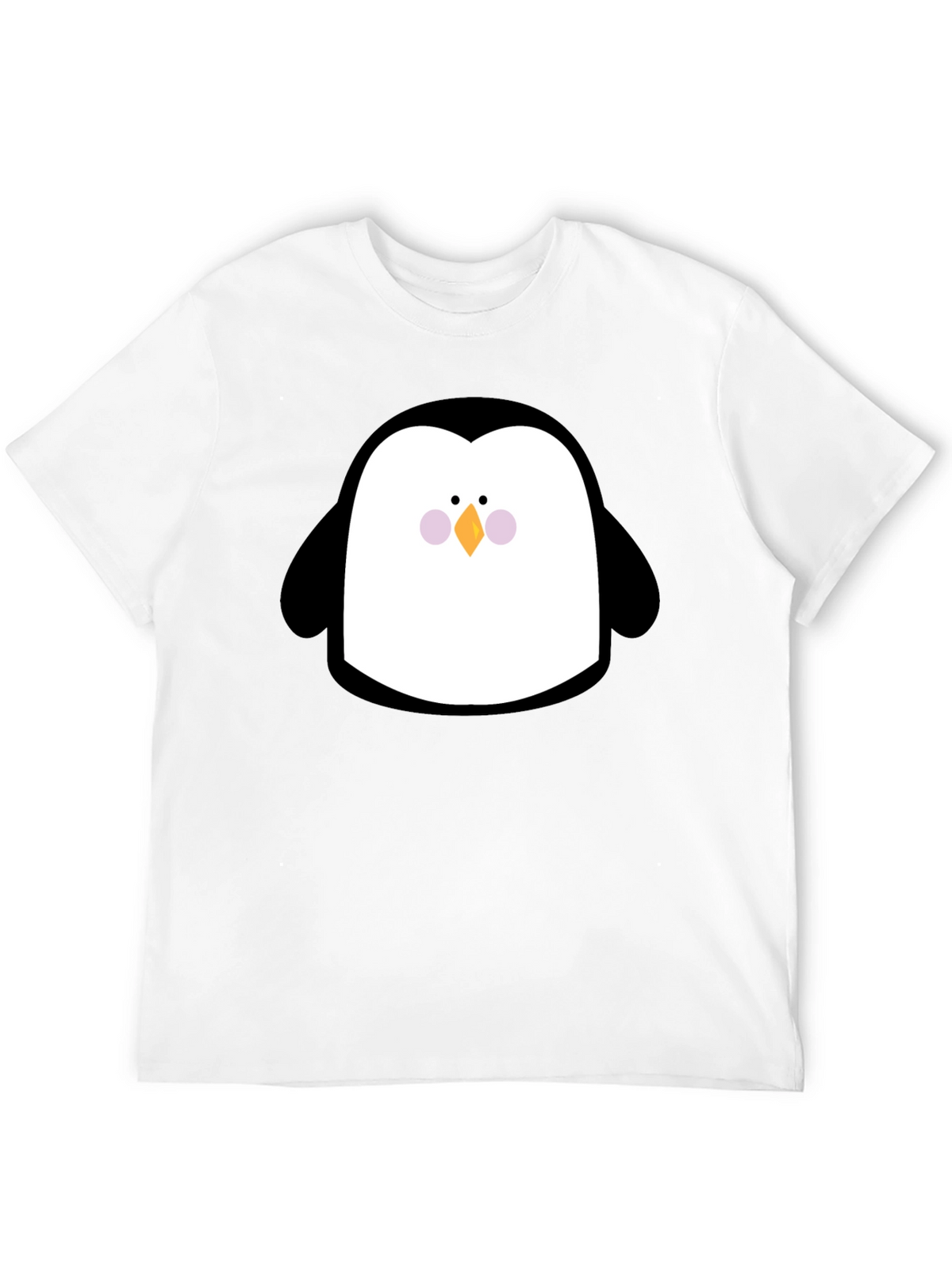 Cute Penguin Graphic Print Black T-Shirt