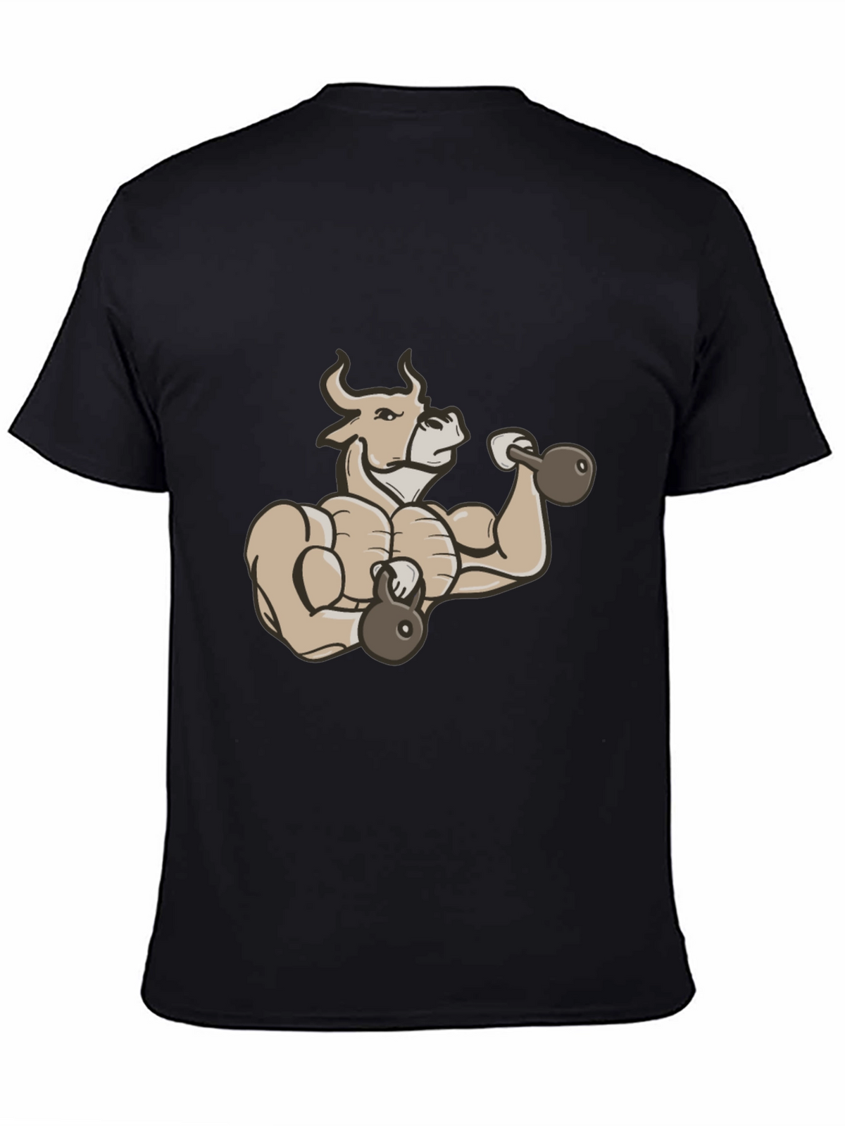 Muscular Bull Workout Graphic T-Shirt