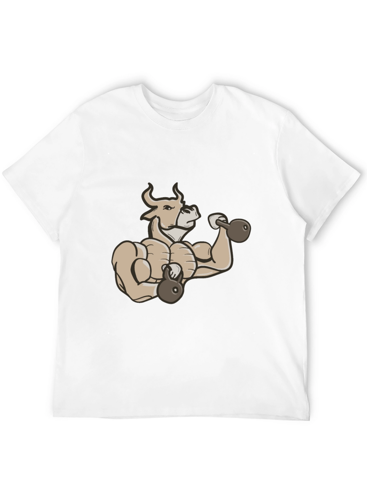 Muscular Bull Workout Graphic T-Shirt
