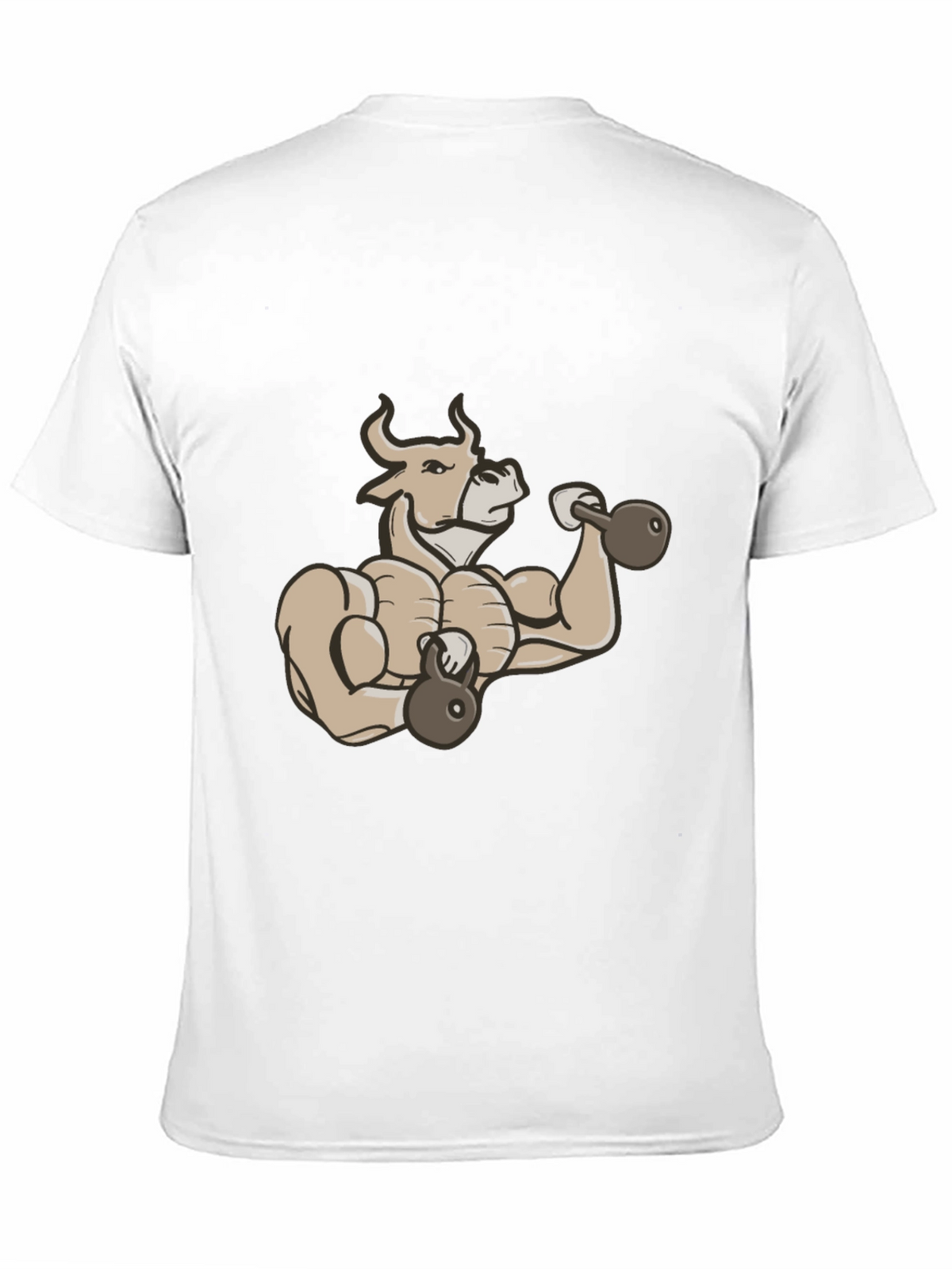 Muscular Bull Workout Graphic T-Shirt