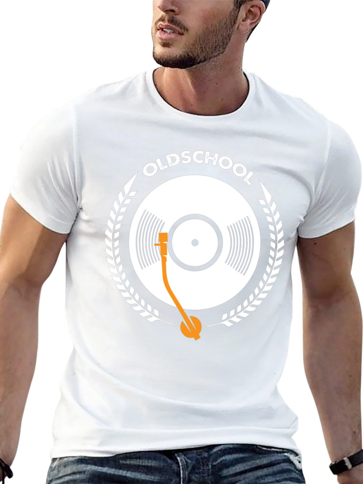 Oldschool Vinyl Record Player Graphic Tee