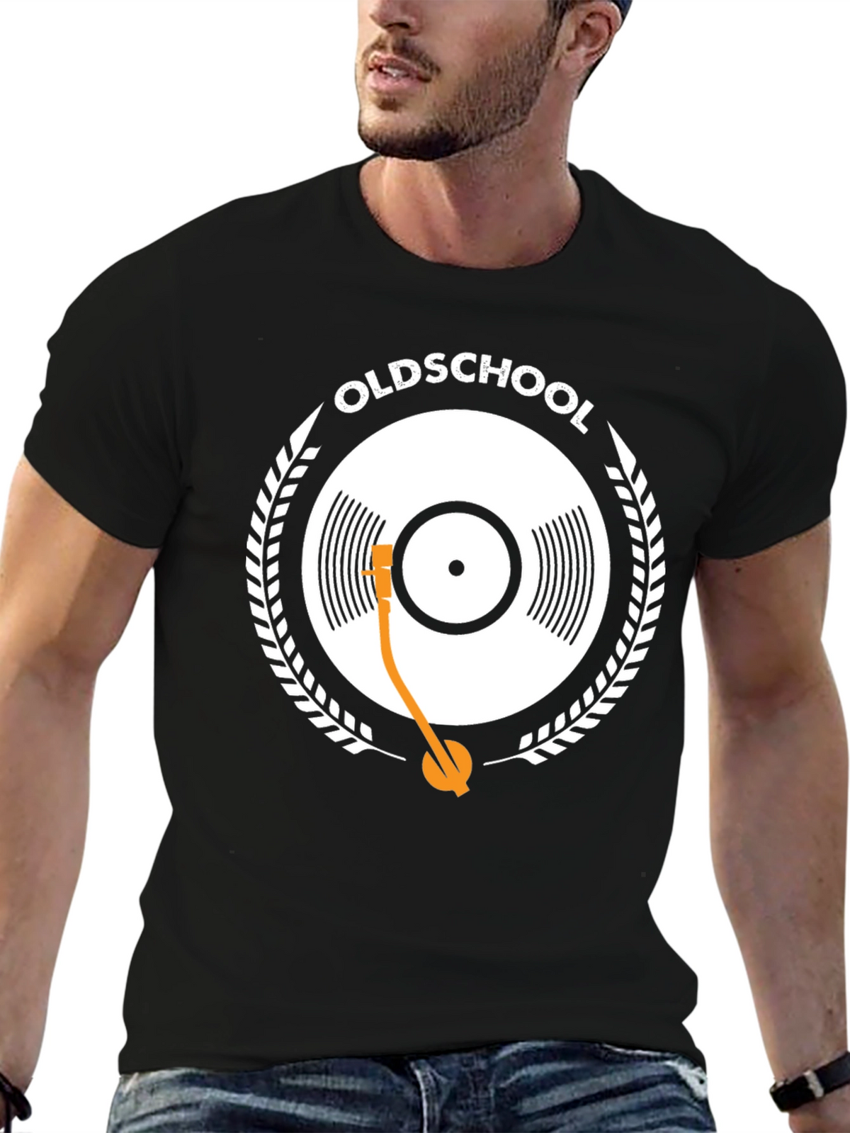 Oldschool Vinyl Record Player Graphic Tee