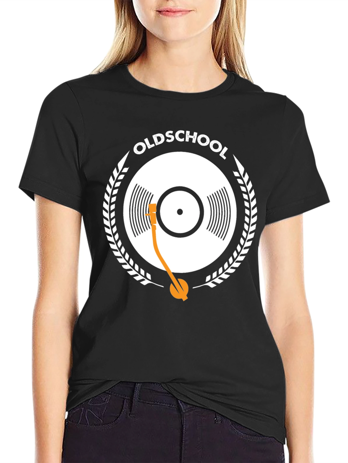 Oldschool Vinyl Record Player Graphic Tee