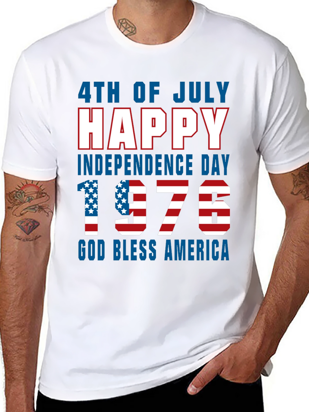 Patriotic 4th of July Happy Independence Day 1976 T-Shirt