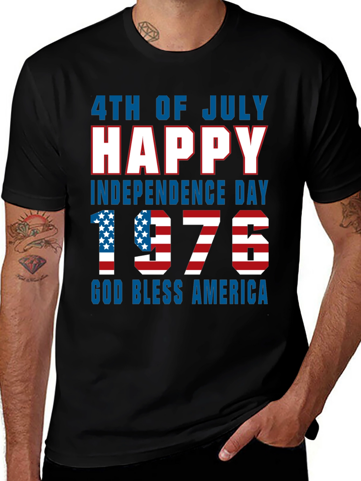 Patriotic 4th of July Happy Independence Day 1976 T-Shirt