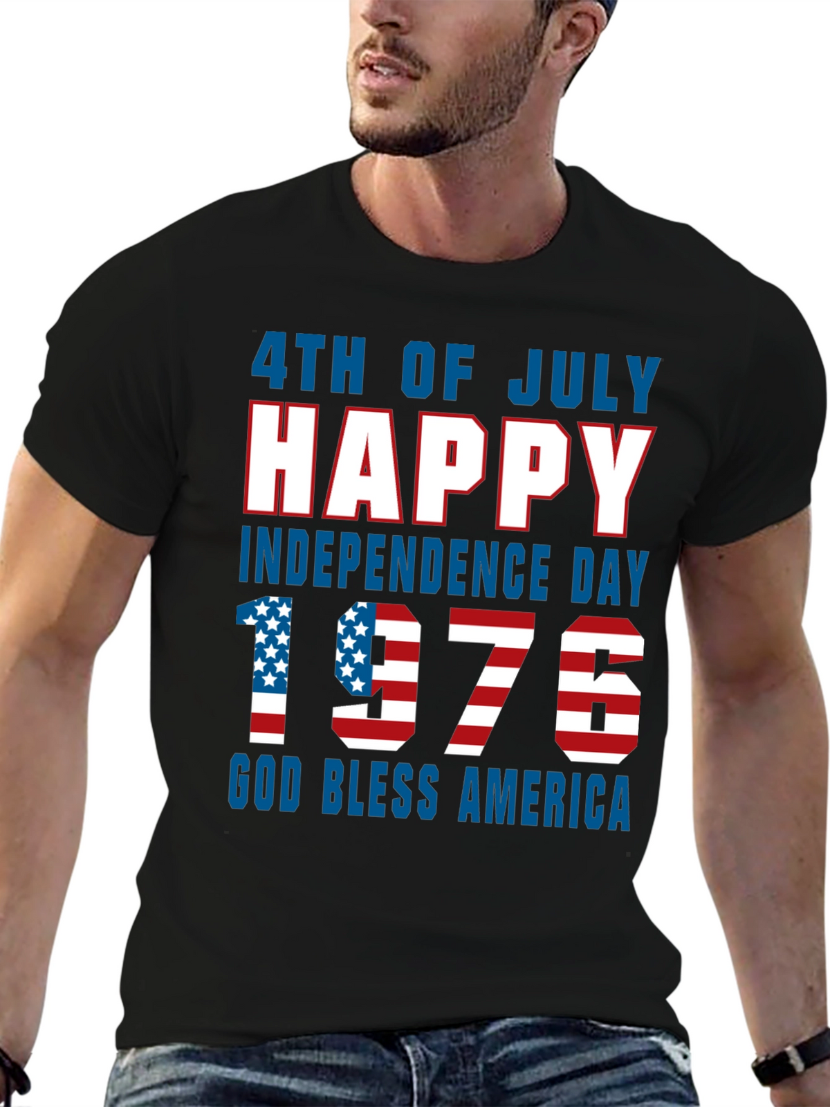 Patriotic 4th of July Happy Independence Day 1976 T-Shirt